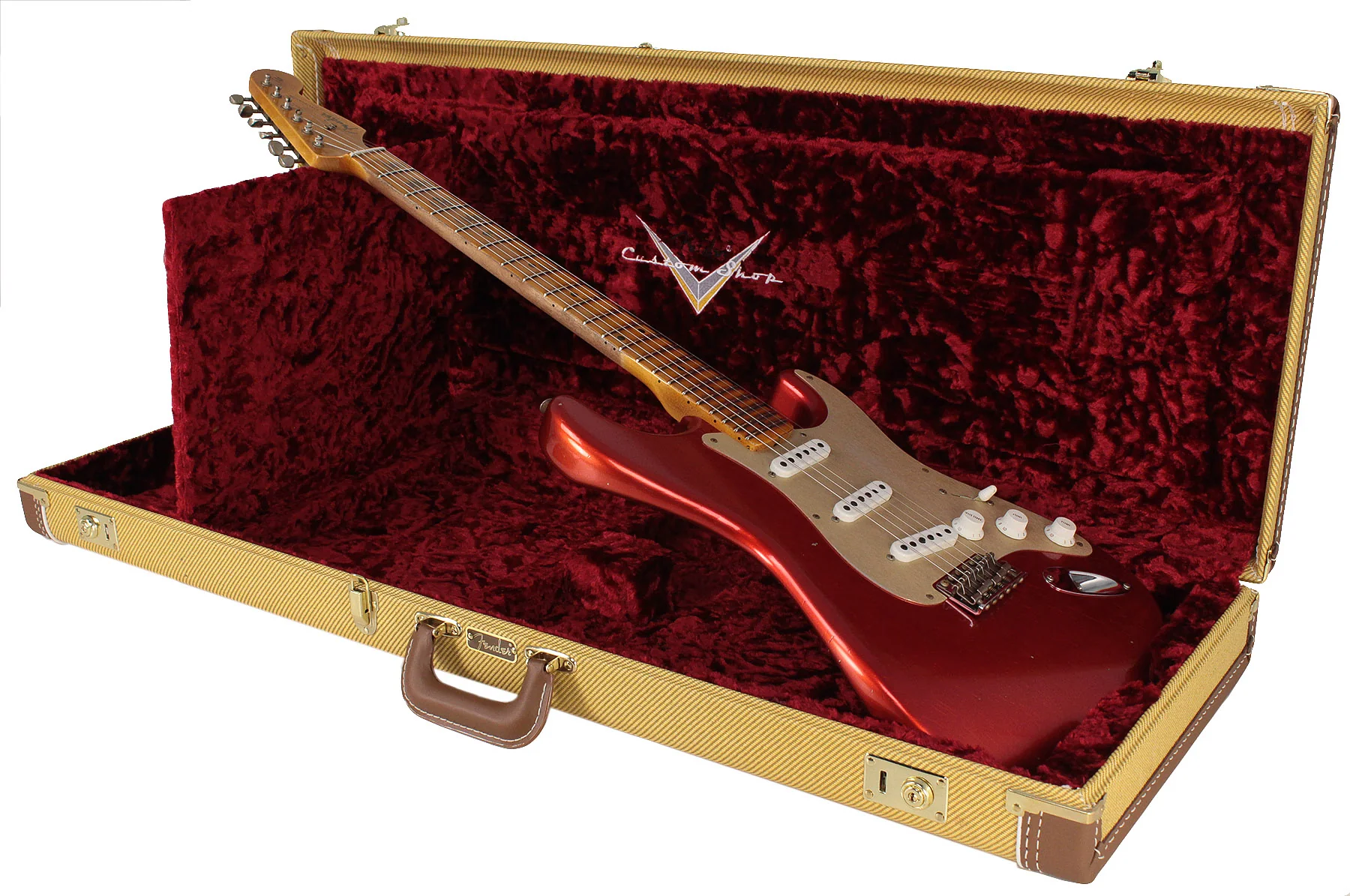 Fender Custom Shop Limited '55 Dual-Mag Strat Journeyman Relic, Aged Candy Apple Red - Image 12