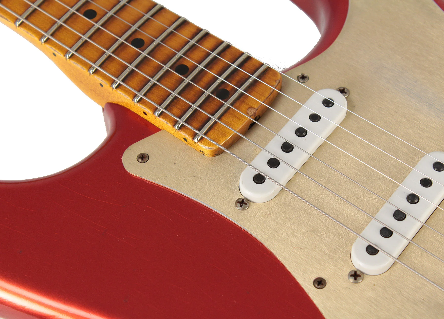 Fender Custom Shop Limited '55 Dual-Mag Strat Journeyman Relic, Aged Candy Apple Red - Image 5