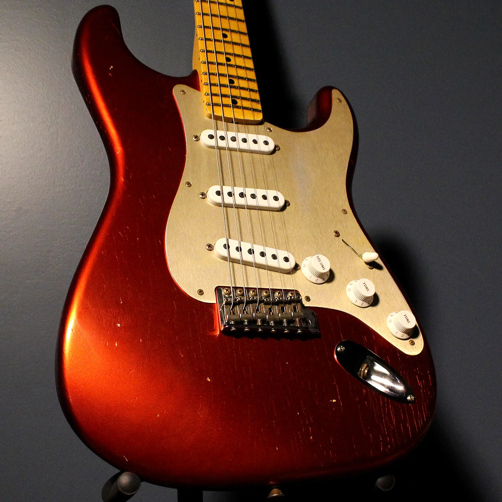Fender Custom Shop Limited '55 Dual-Mag Strat Journeyman Relic, Aged Candy Apple Red - Image 13