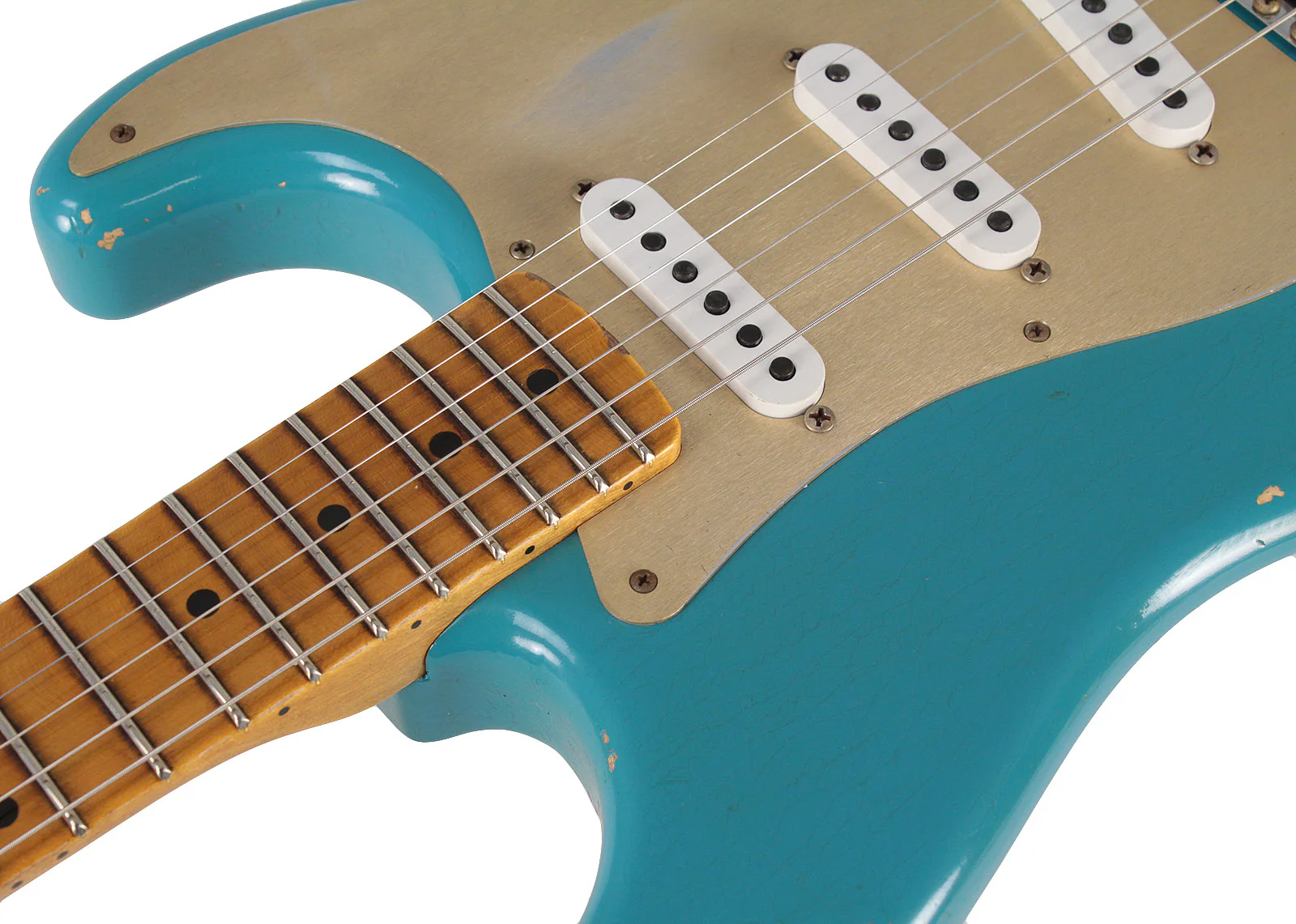 Fender Custom Shop Limited '55 Dual-Mag Strat Journeyman Relic, Aged Taos Turquoise - Image 4