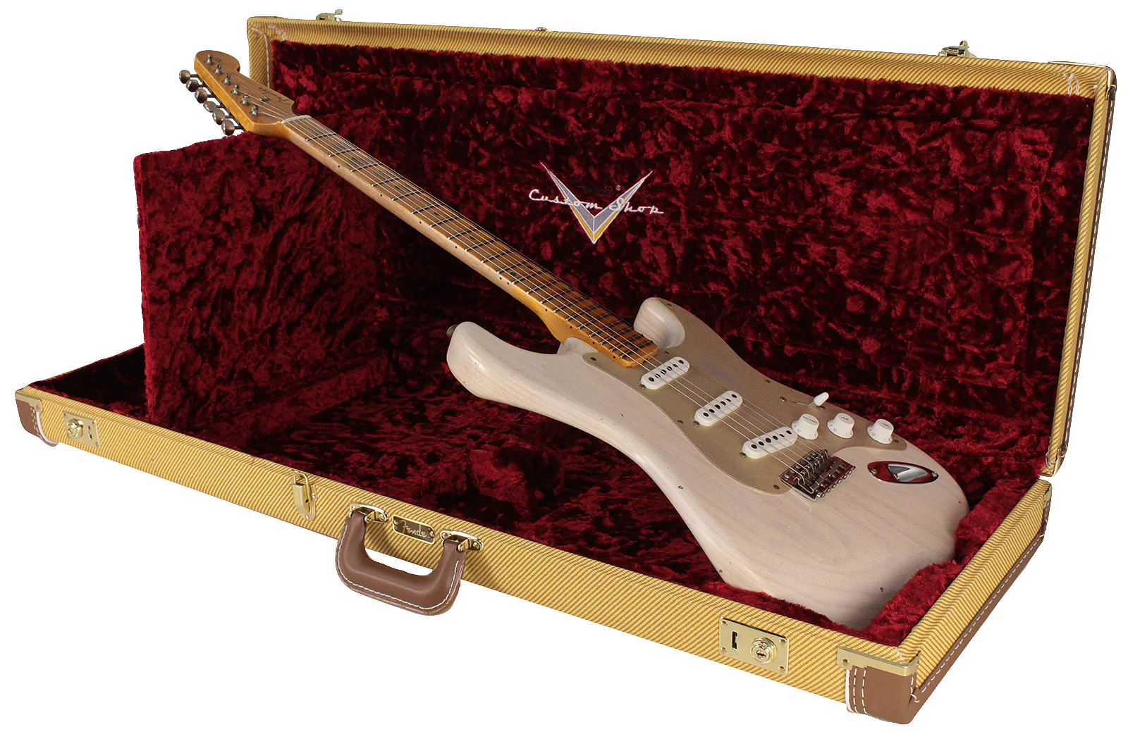 Fender Custom Shop Limited '55 Dual-Mag Strat Journeyman Relic, Aged White Blonde - Image 9