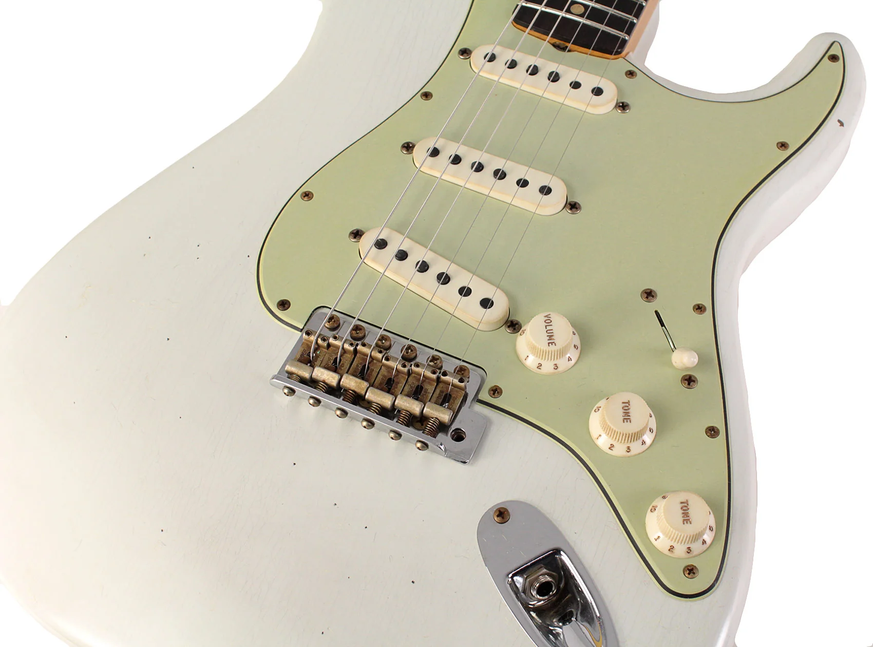 Fender Custom Shop Limited 62/63 Strat Journeyman Relic Guitar, Aged Olympic White - Image 3