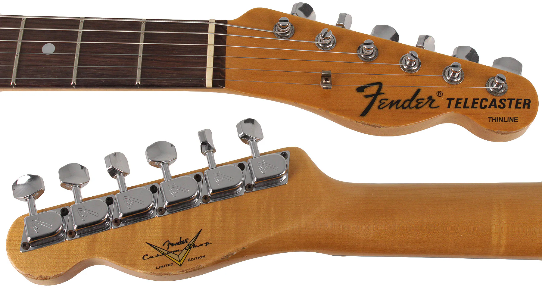 Fender Custom Shop Limited '72 Telecaster Thinline, Aged Blue Flower, Relic - Image 10