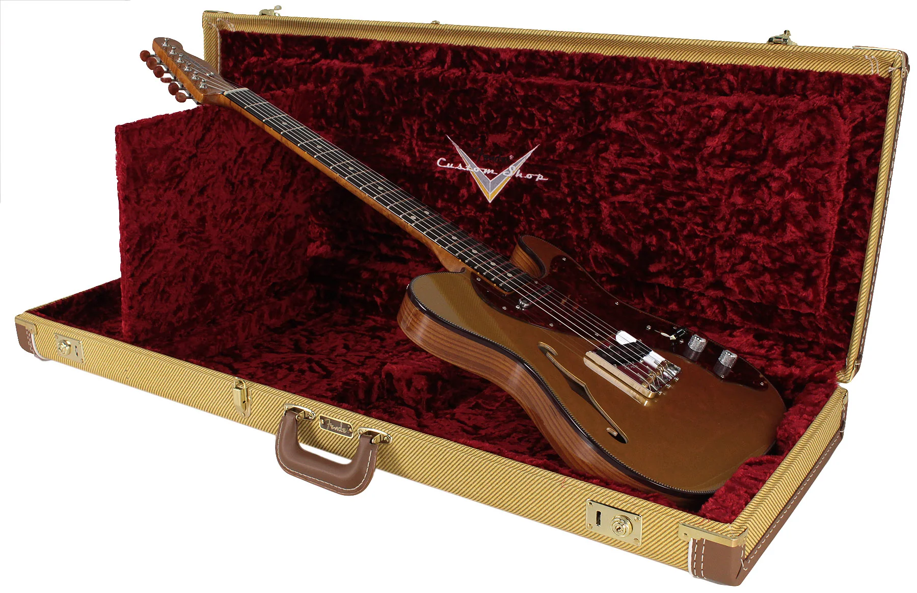 Fender Custom Shop Limited Artisan Thinline Telecaster - Aged Aztec Gold - Image 11