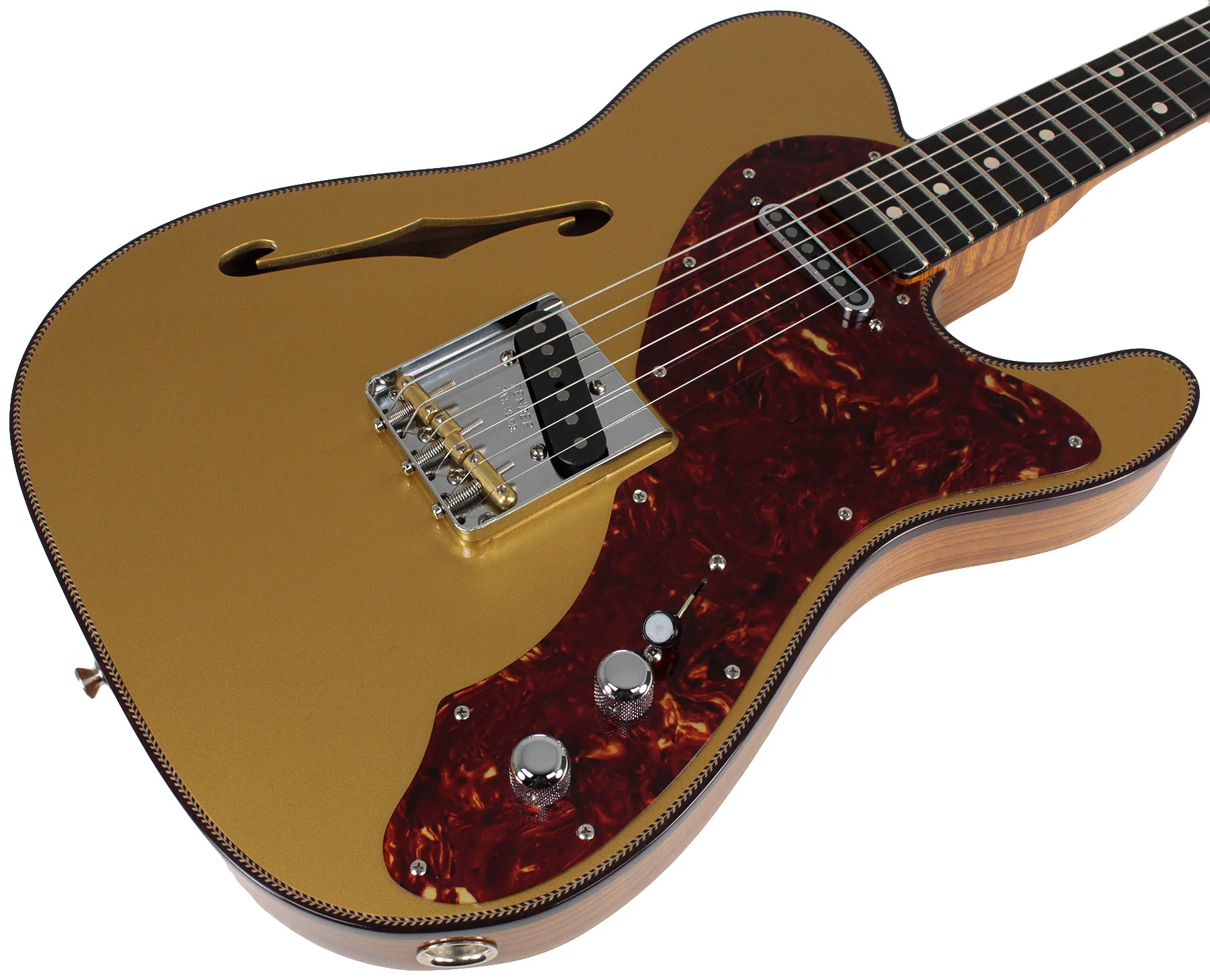 Fender Custom Shop Limited Artisan Thinline Telecaster - Aged Aztec Gold - Image 2