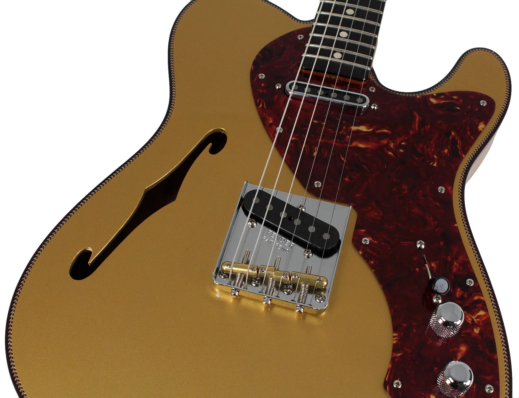 Fender Custom Shop Limited Artisan Thinline Telecaster - Aged Aztec Gold - Image 3