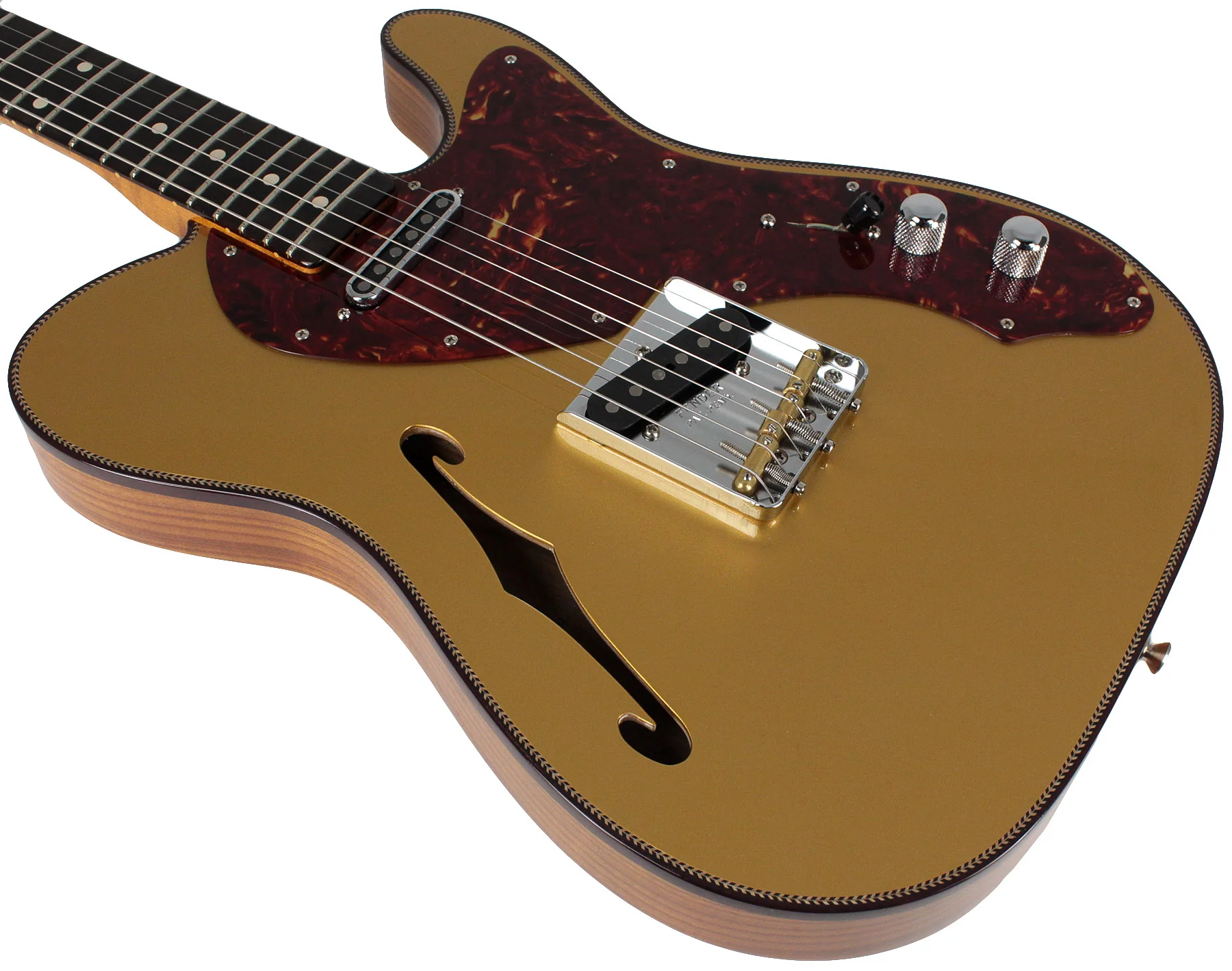 Fender Custom Shop Limited Artisan Thinline Telecaster - Aged Aztec Gold - Image 5
