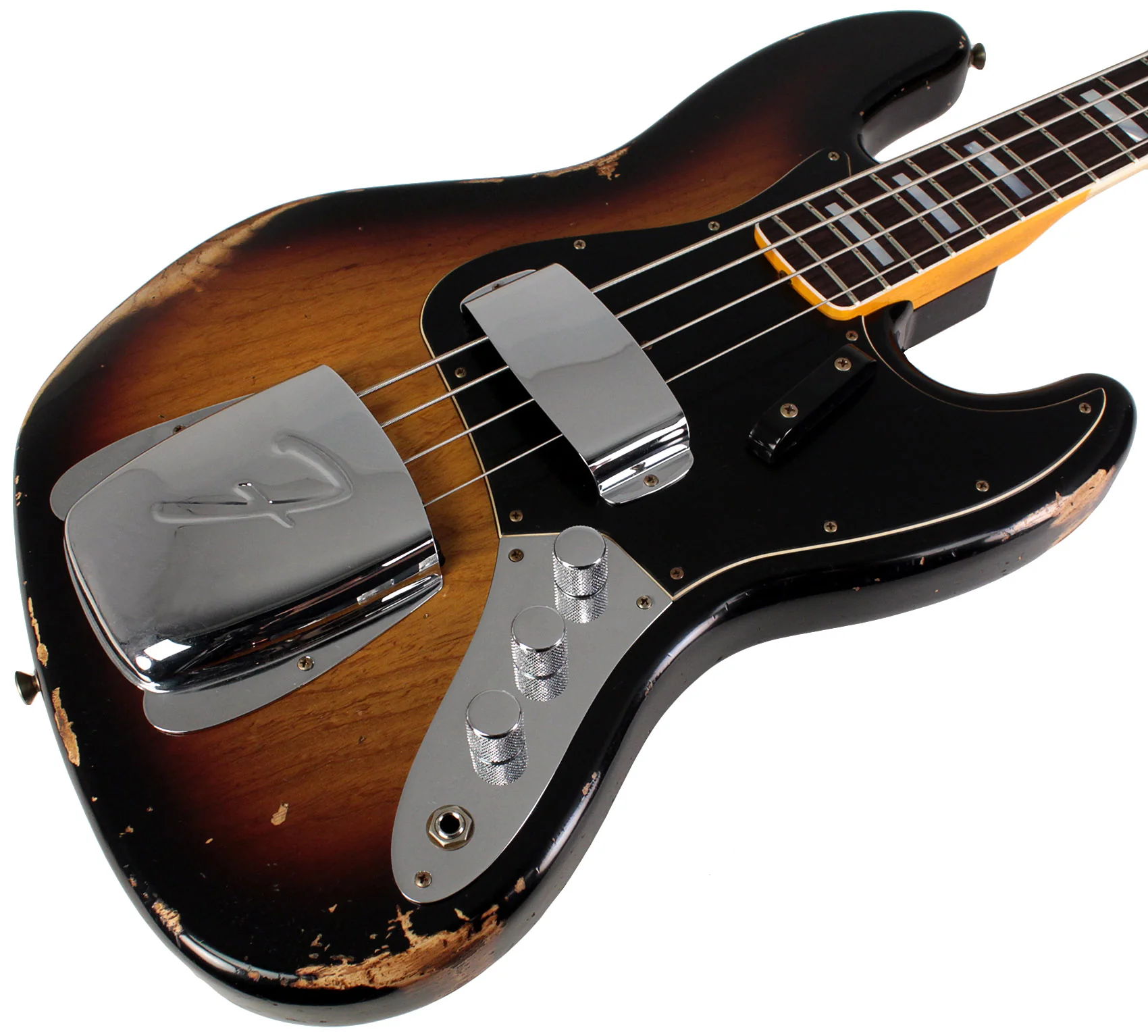 Fender Custom Shop Limited Custom Jazz Bass, Heavy Relic, Faded Aged 3-Color Sunburst - Image 2