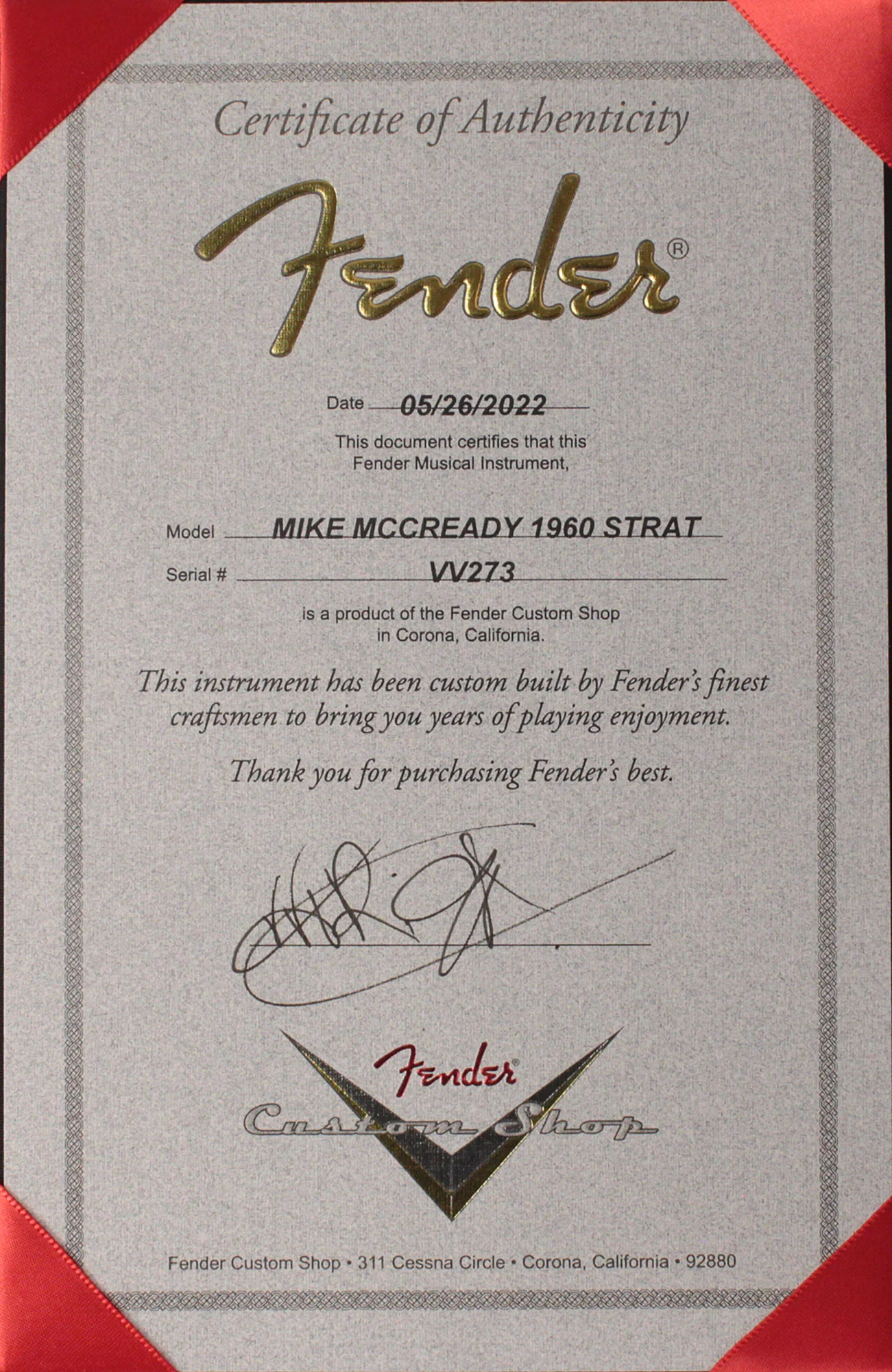 Fender Custom Shop Limited Edition Masterbuilt Mike McCready 1960 Stratocaster - Image 17