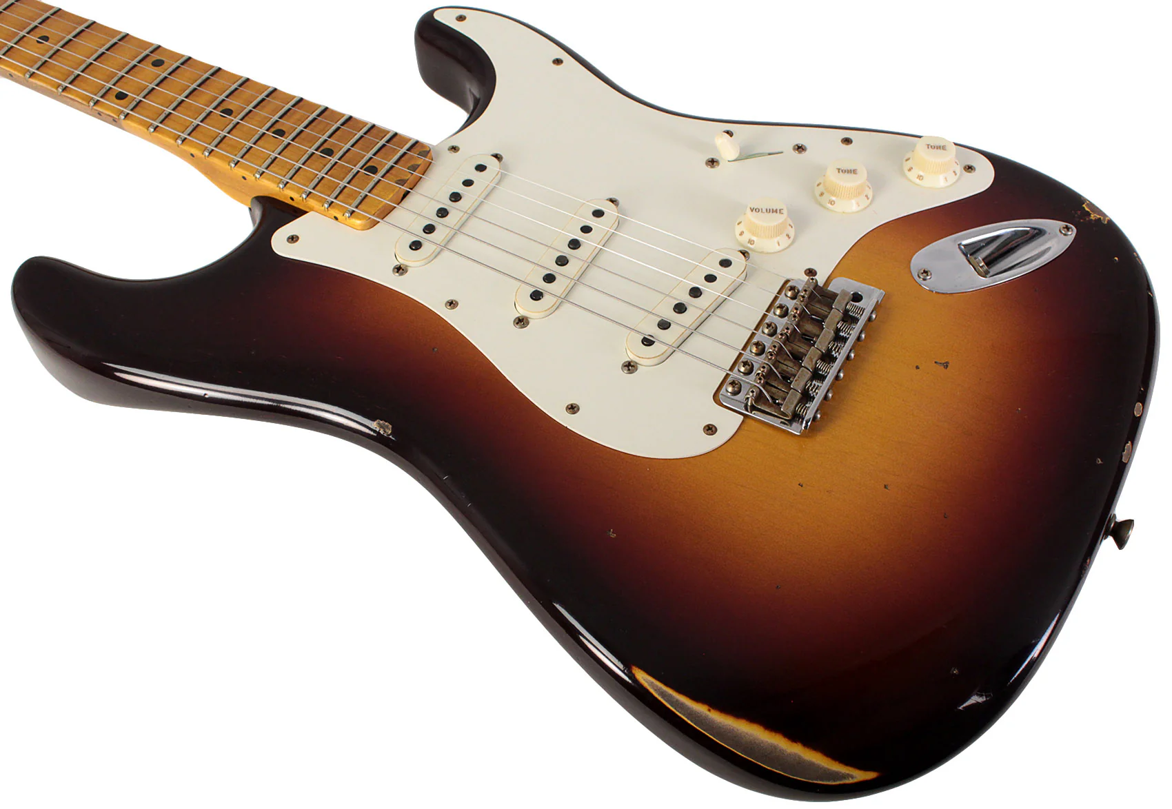 Fender Custom Shop Limited Fat '50s Strat Relic, Wide Fade Chocolate 2-Color Sunburst - Image 4