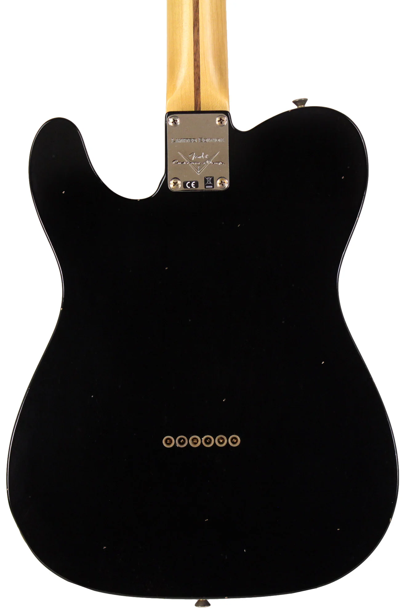 Fender Custom Shop Limited NAMM '50s Thinline Telecaster Guitar, Journeyman Relic, Black - Image 5