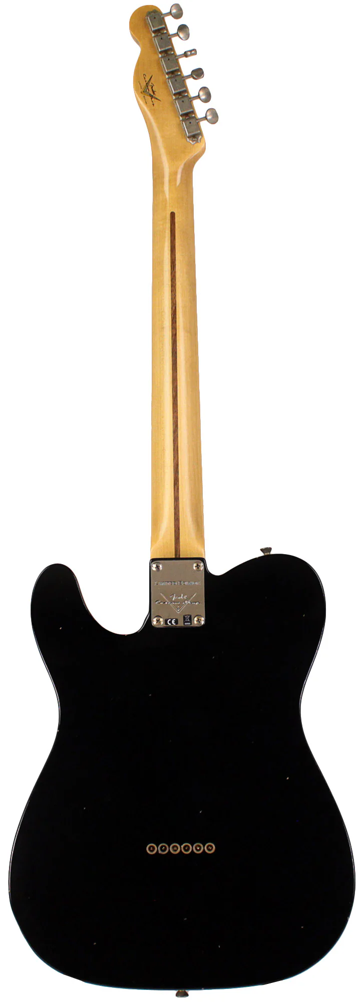 Fender Custom Shop Limited NAMM '50s Thinline Telecaster Guitar, Journeyman Relic, Black - Image 7