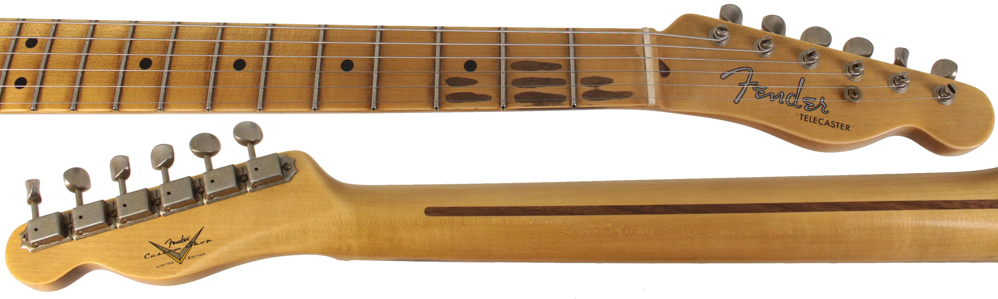 Fender Custom Shop Limited NAMM '50s Thinline Telecaster Guitar, Journeyman Relic, Black - Image 8