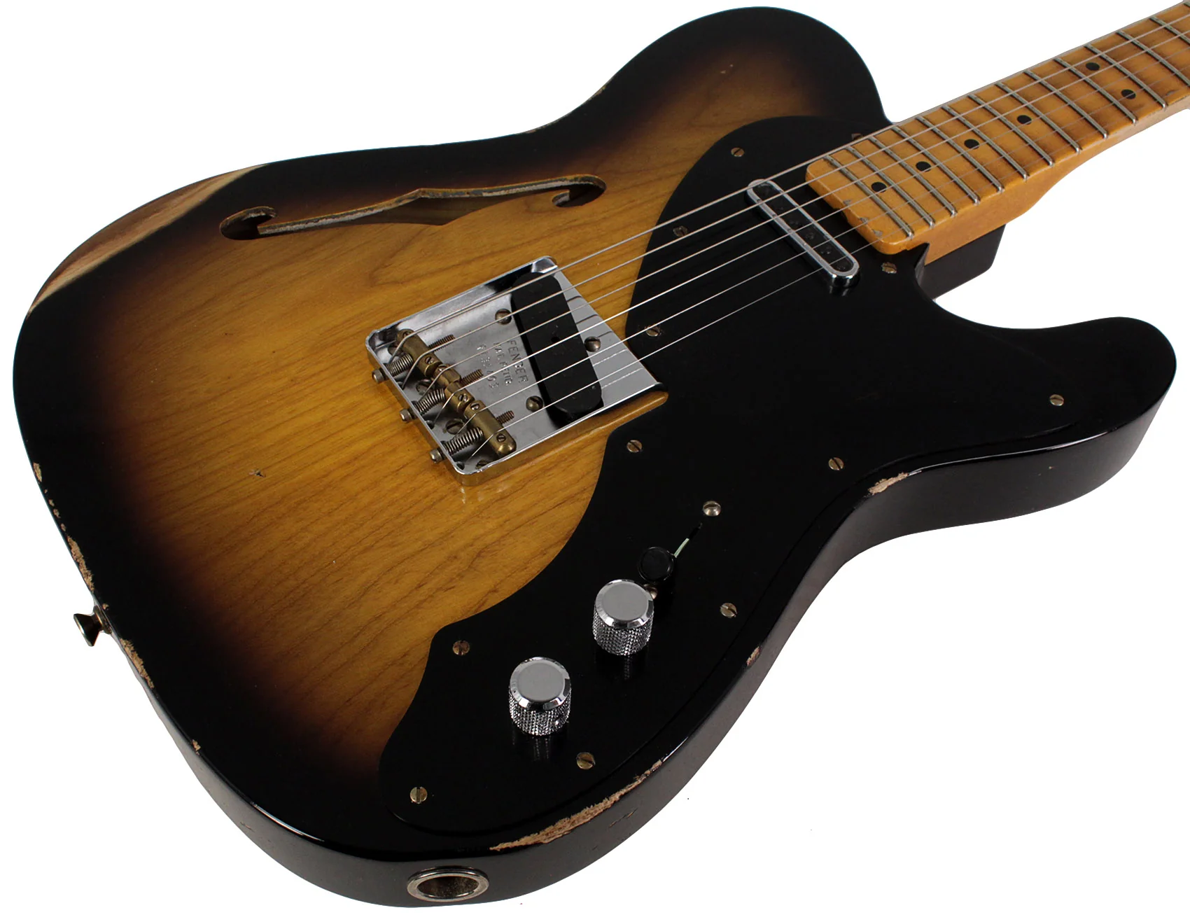 Fender Custom Shop Limited Nocaster Thinline Relic, Aged 2-Color Sunburst - Image 2