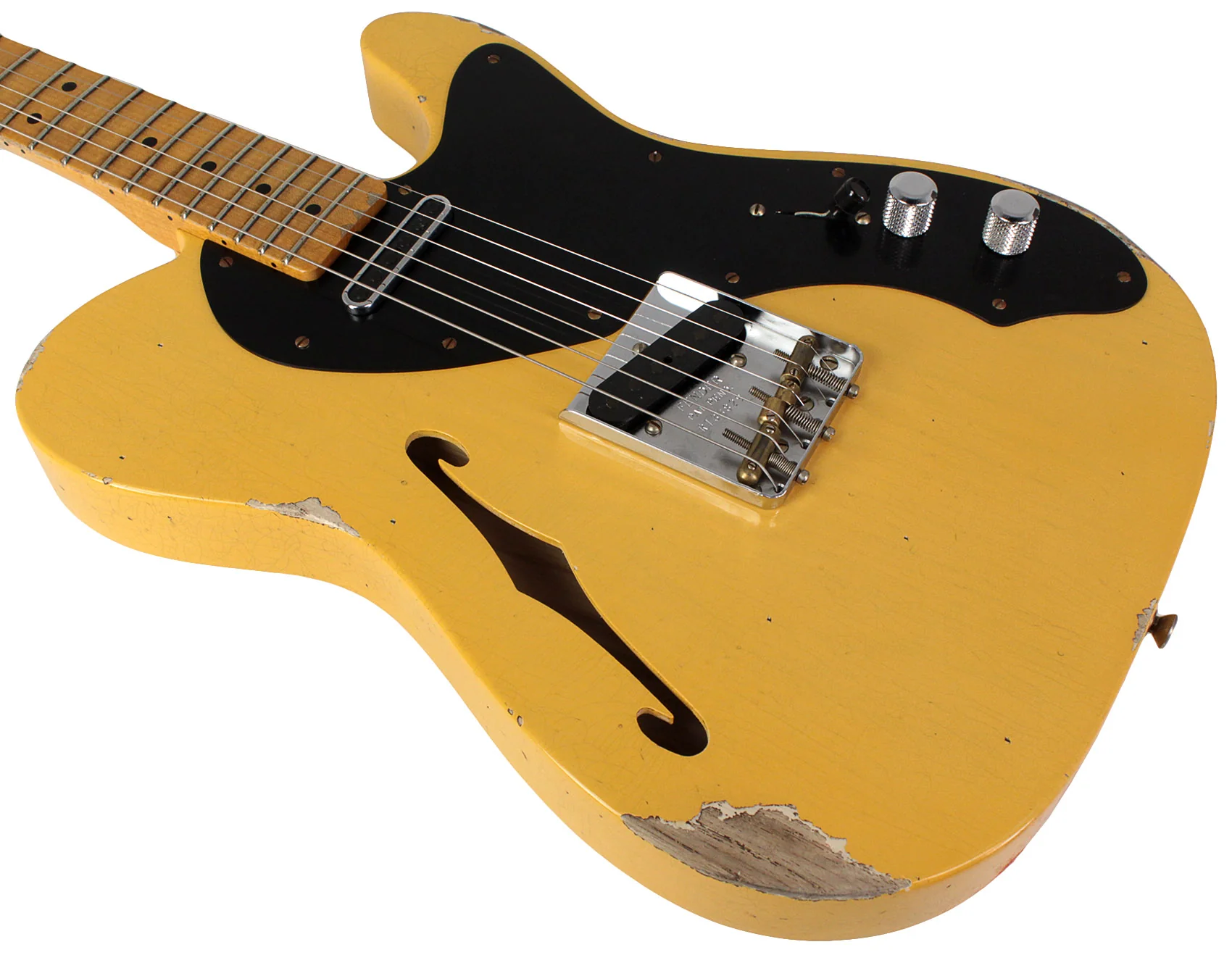Fender Custom Shop Limited Nocaster Thinline Relic, Aged Nocaster Blonde - Image 4