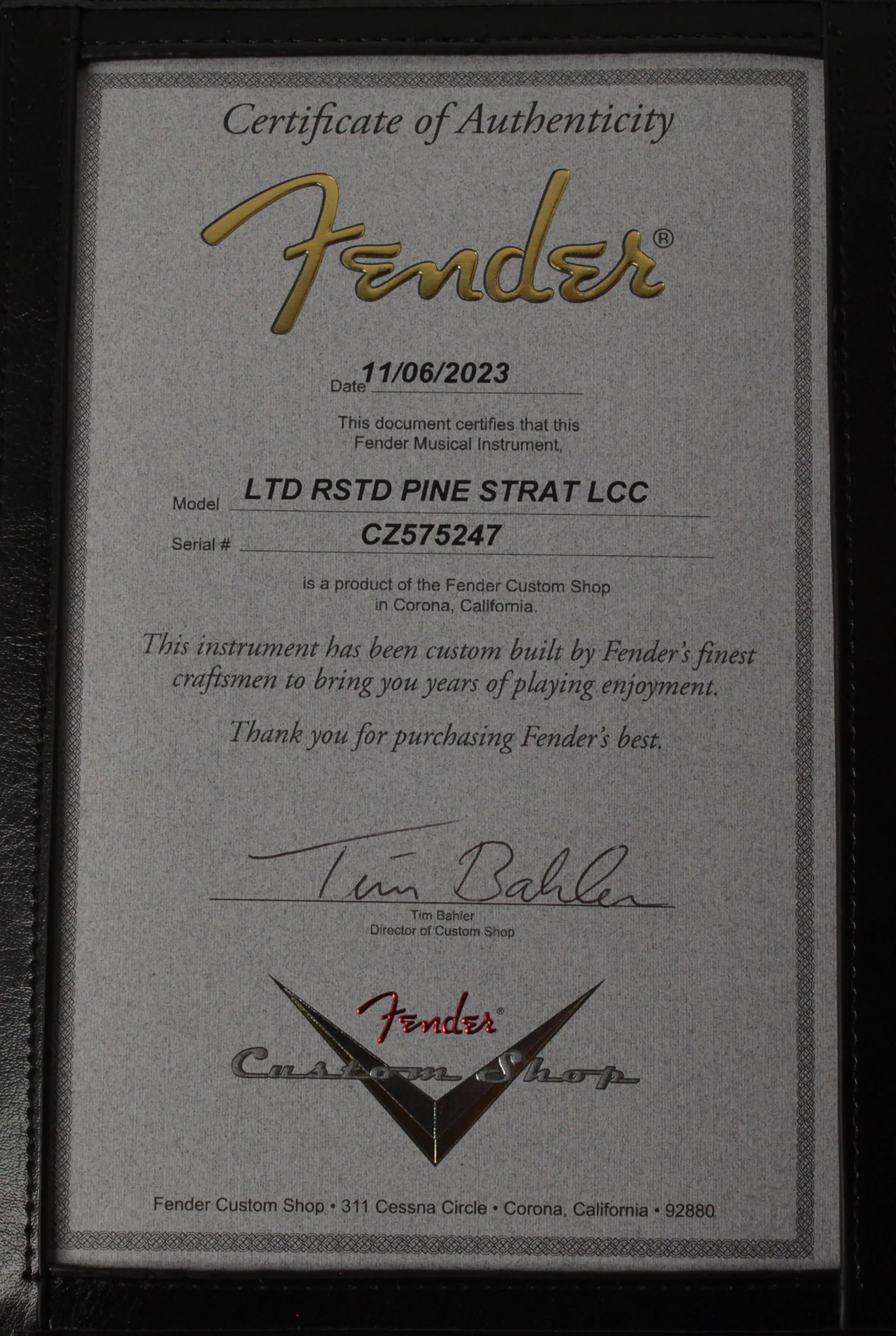 Fender Custom Shop Limited Roasted Pine Stratocaster, Deluxe Closet Classic, Chocolate 3-Color Burst - Image 9