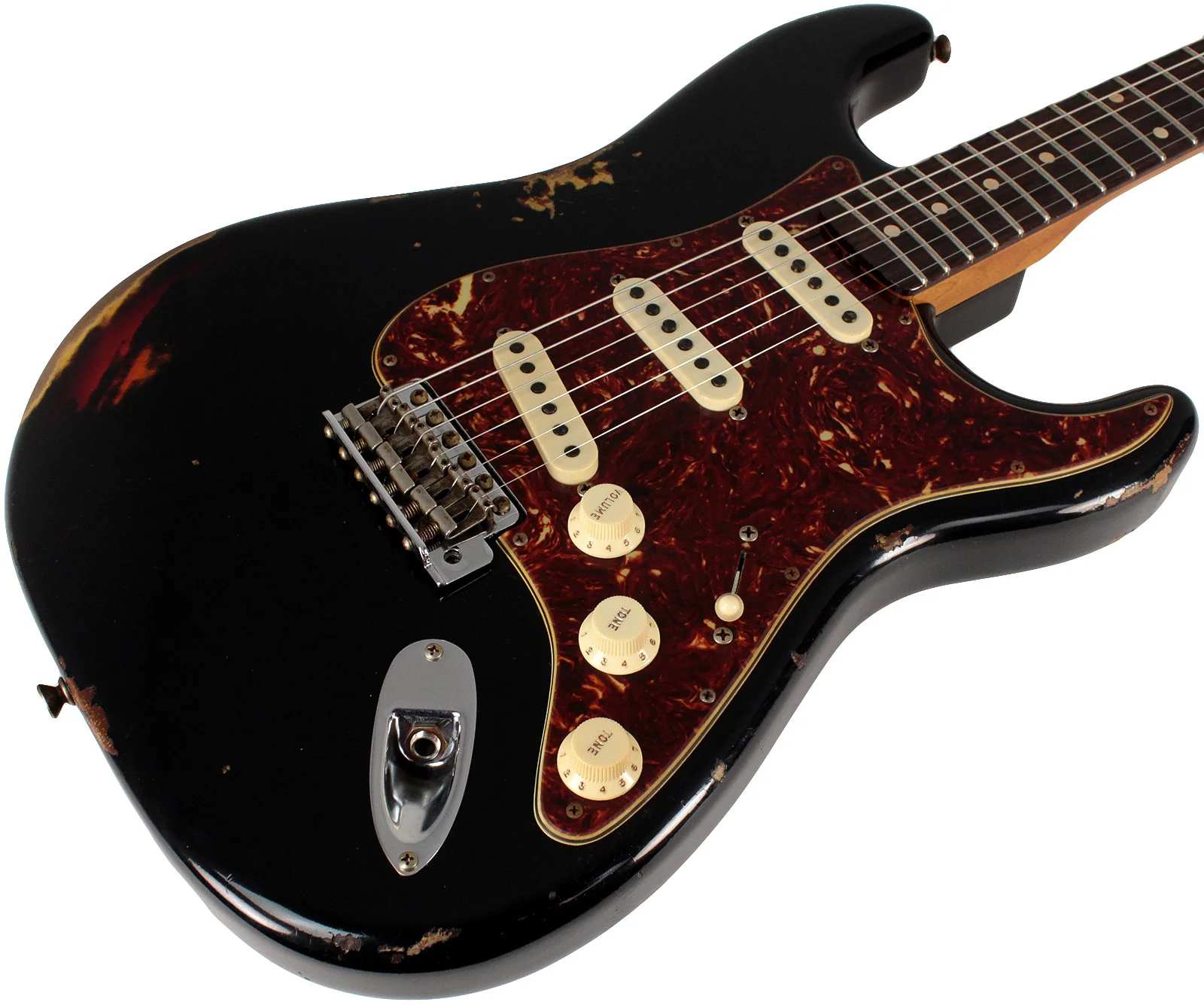 Fender Custom Shop Limited Roasted Poblano Strat, Heavy Relic, Aged Black over 3TS - Image 2