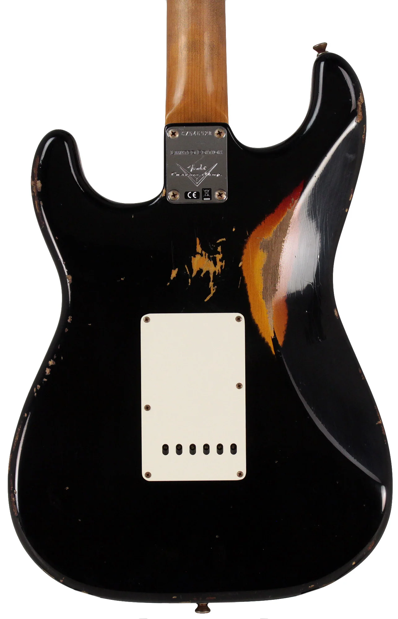 Fender Custom Shop Limited Roasted Poblano Strat, Heavy Relic, Aged Black over 3TS - Image 4