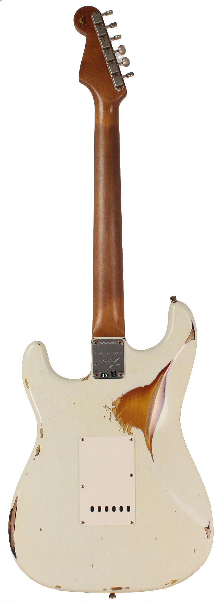 Fender Custom Shop Limited Roasted Poblano Strat, Heavy Relic, Aged Olympic White over 3TS - Image 5