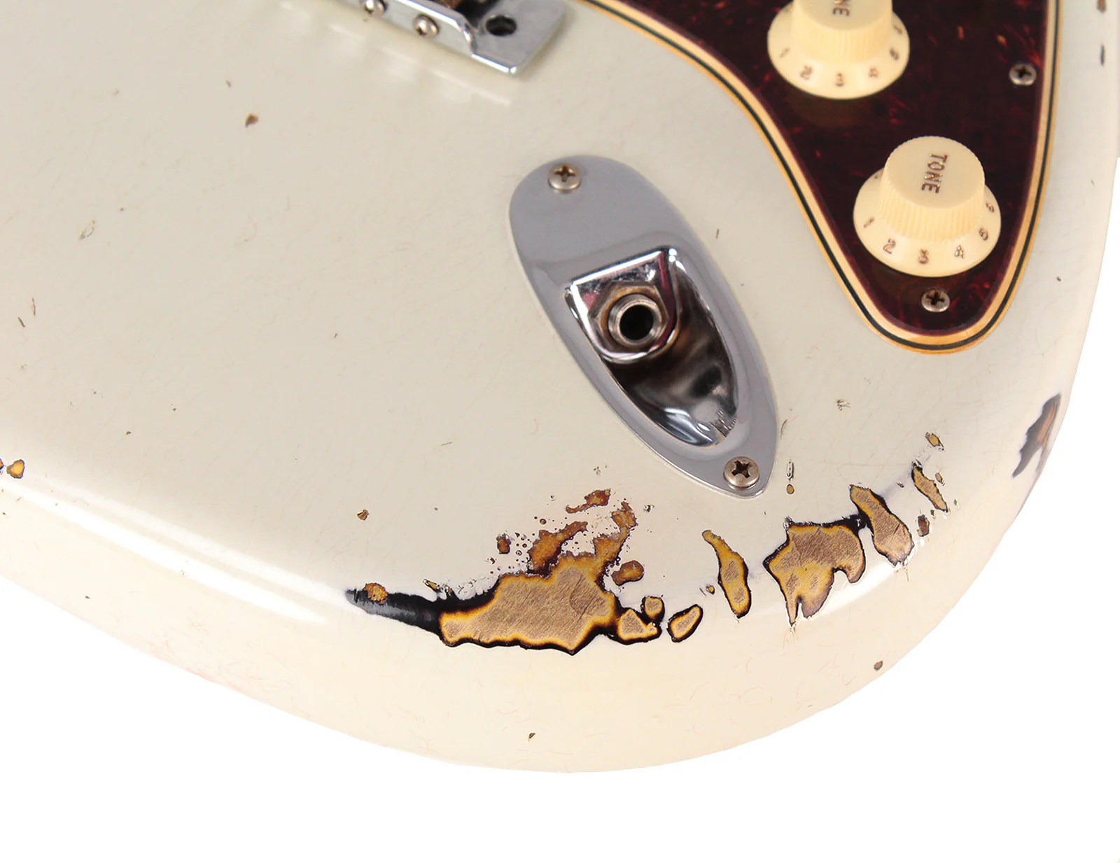 Fender Custom Shop Limited Roasted Poblano Strat, Heavy Relic, Aged Olympic White over 3TS - Image 7