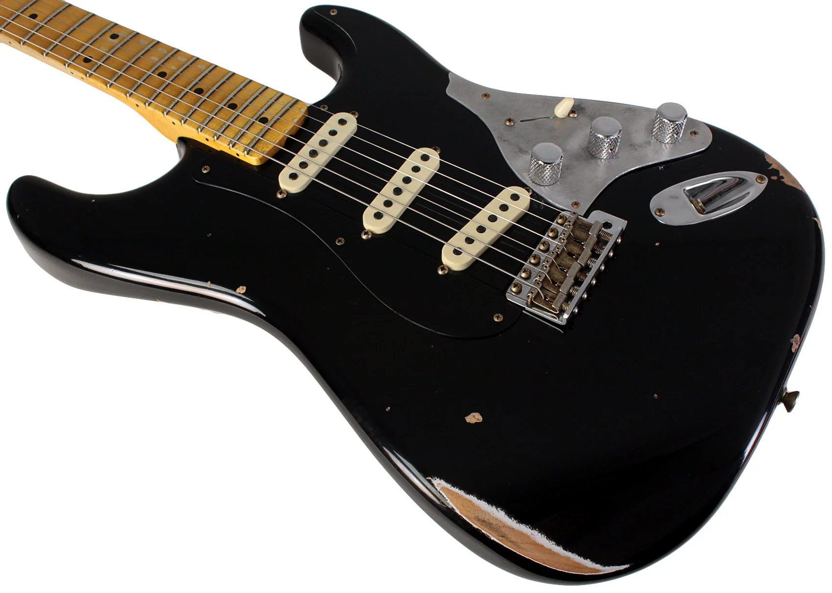 Fender Custom Shop Limited Roasted Poblano II Strat, Relic, Aged Black - Image 4