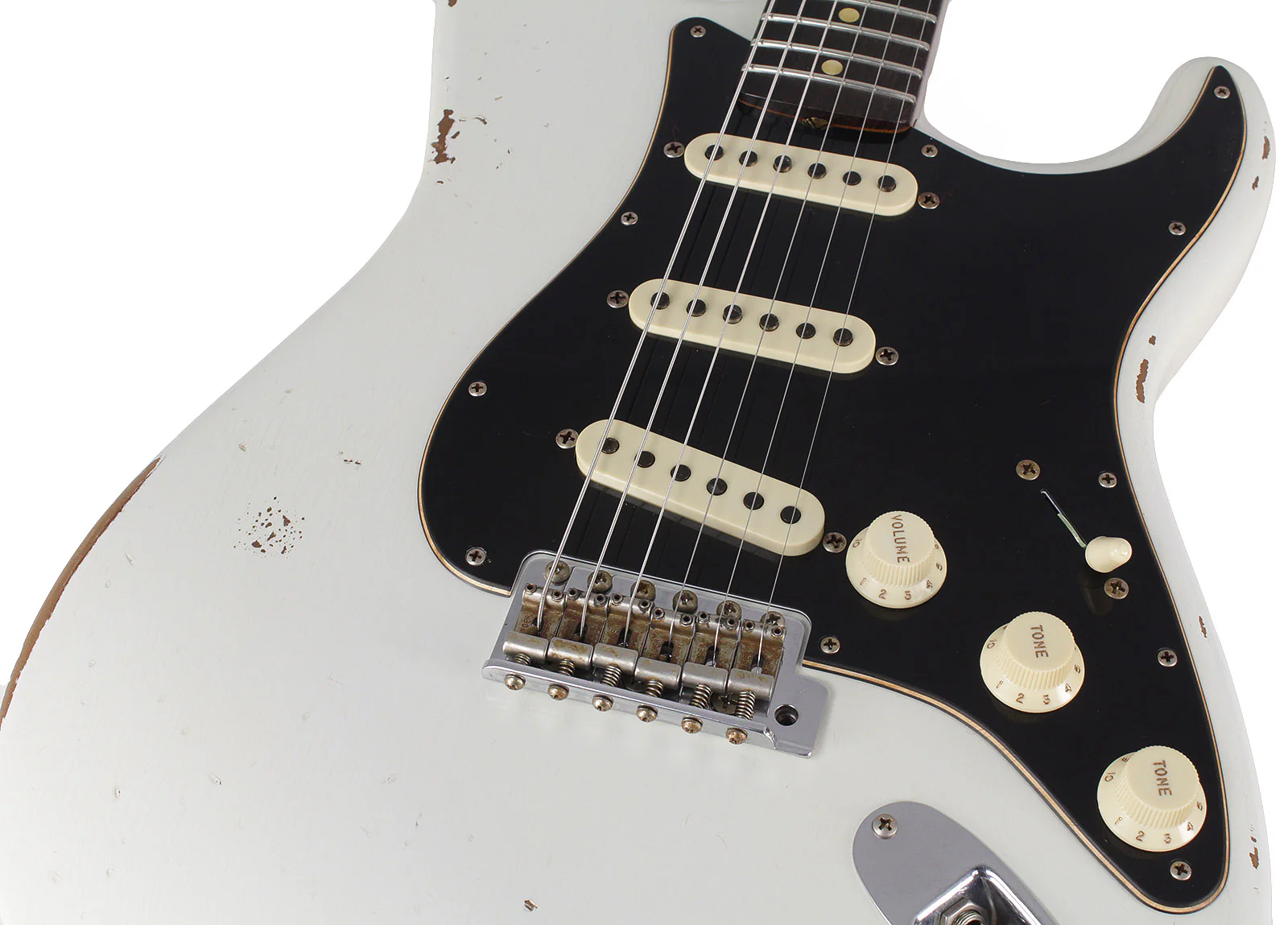 Fender Custom Shop Limited Roasted Poblano Strat, Relic, Aged Olympic White - Image 3