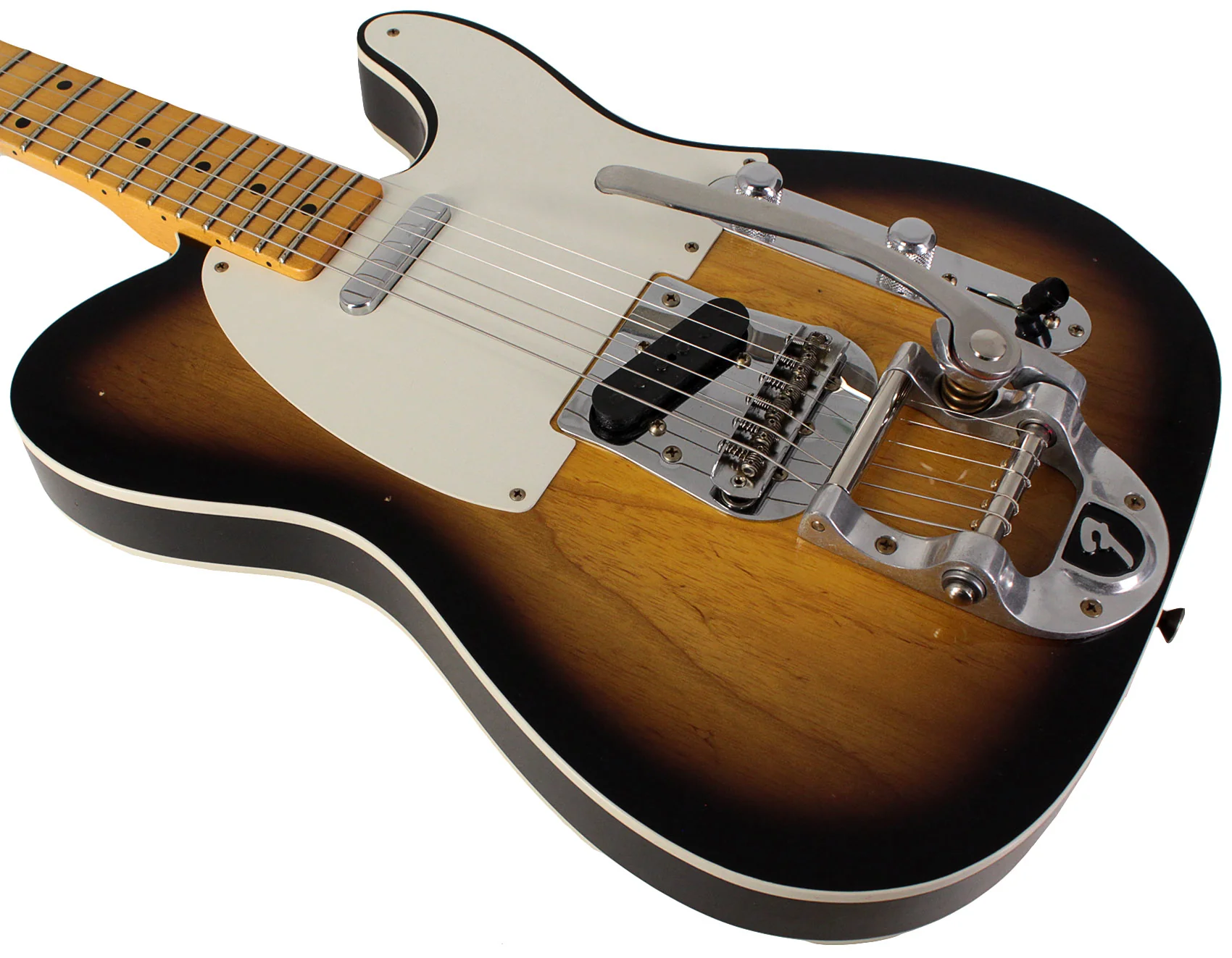 Fender Custom Shop Limited Twisted Tele Custom, Journeyman Relic, Bigsby, 2-Tone Sunburst - Image 4