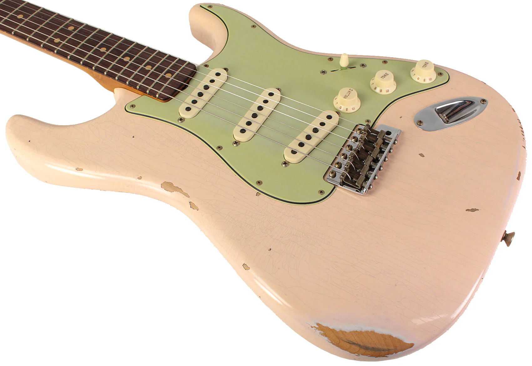 Fender Custom Shop Limited'63 Strat, Relic, Super Faded Aged Shell Pink - Image 4