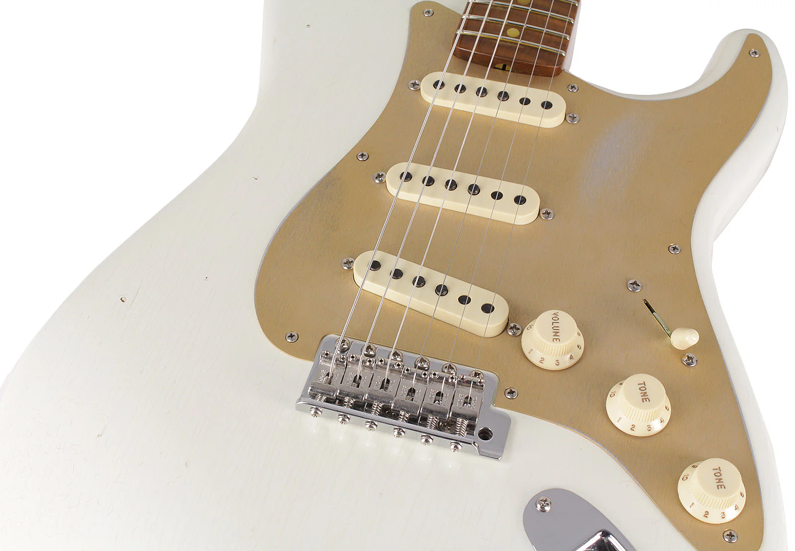 Fender Custom Shop LTD 58 Special Strat Relic, Aged Olympic White - NAMM - Image 3