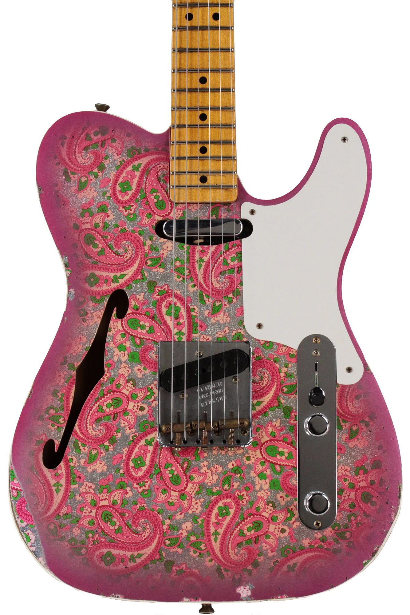 Fender Custom Shop LTD Double Esquire Thinline Custom Relic, Aged Pink Paisley - Image 5