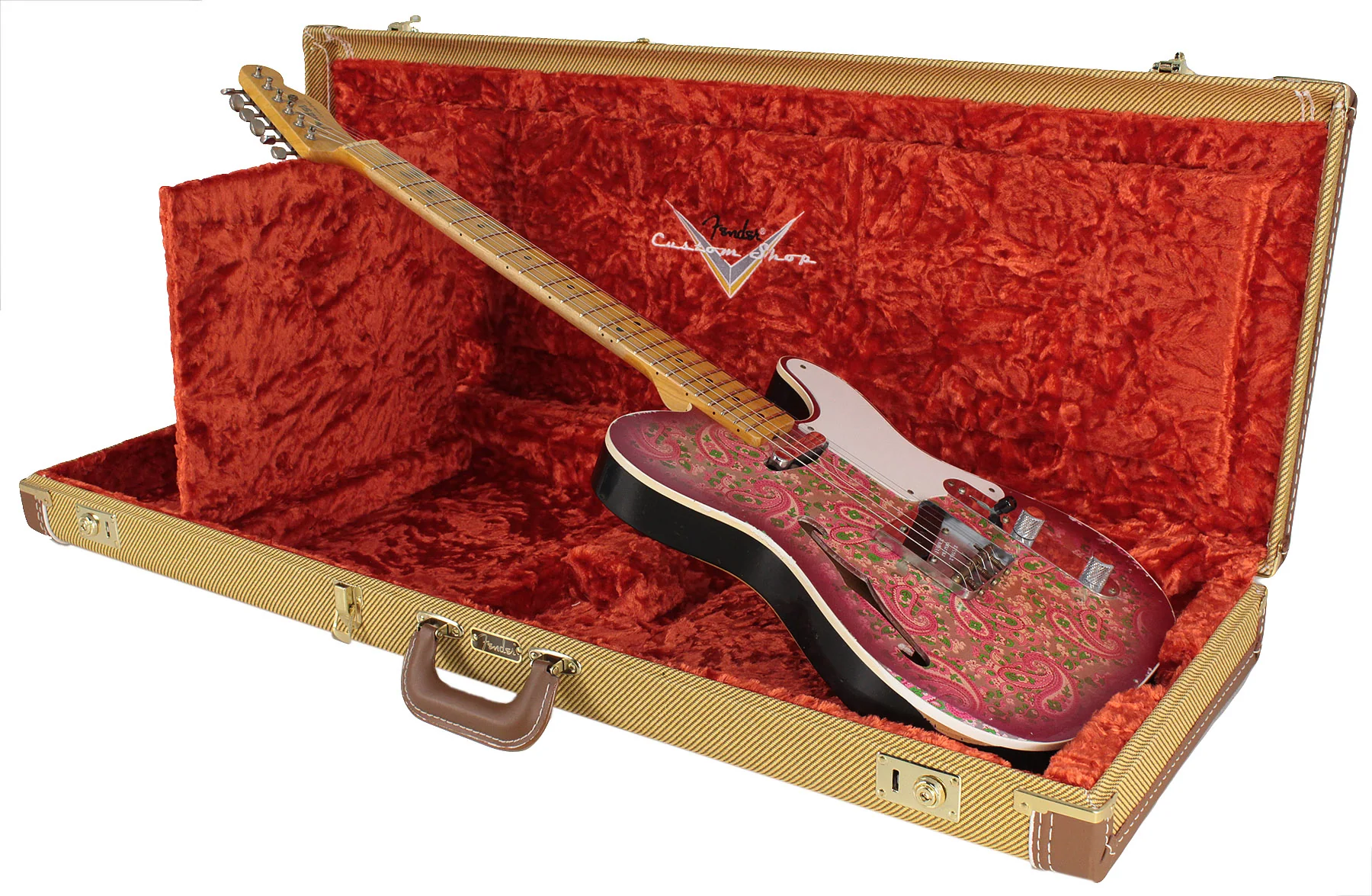 Fender Custom Shop LTD Double Esquire Thinline Custom Relic, Aged Pink Paisley - Image 10