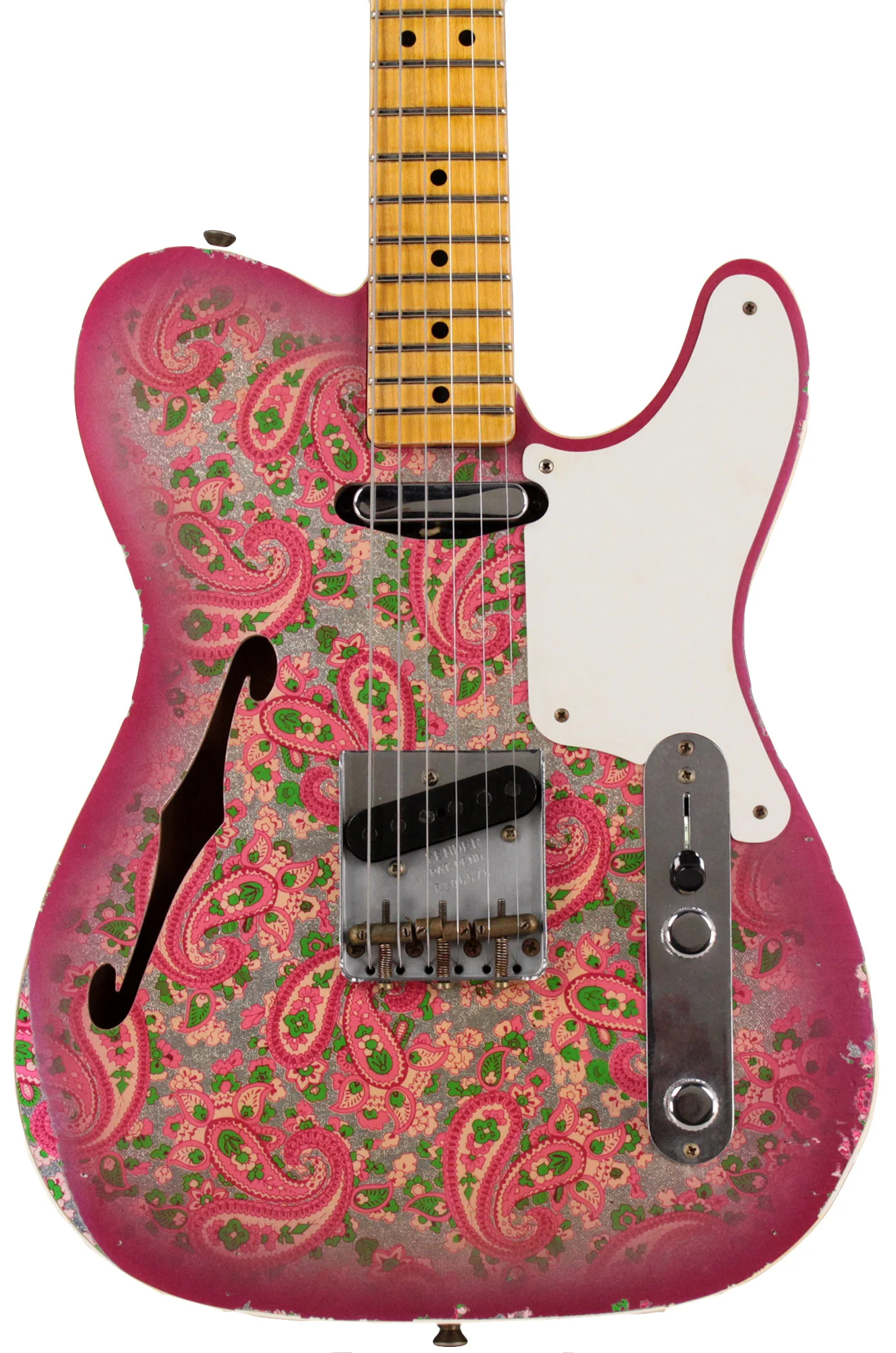 Fender Custom Shop LTD Double Esquire Thinline Custom Relic, Aged Pink Paisley - Image 6