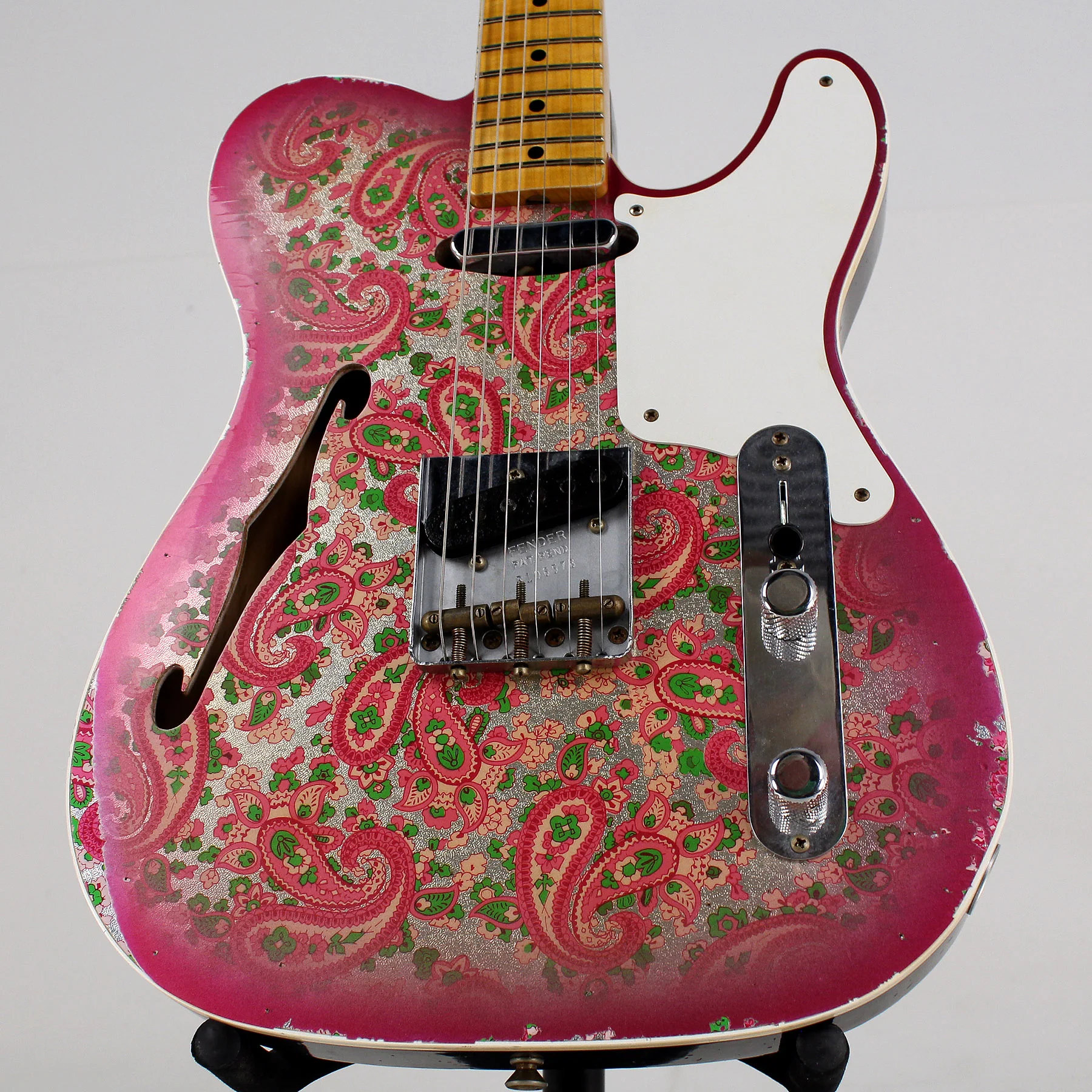 Fender Custom Shop LTD Double Esquire Thinline Custom Relic, Aged Pink Paisley - Image 7
