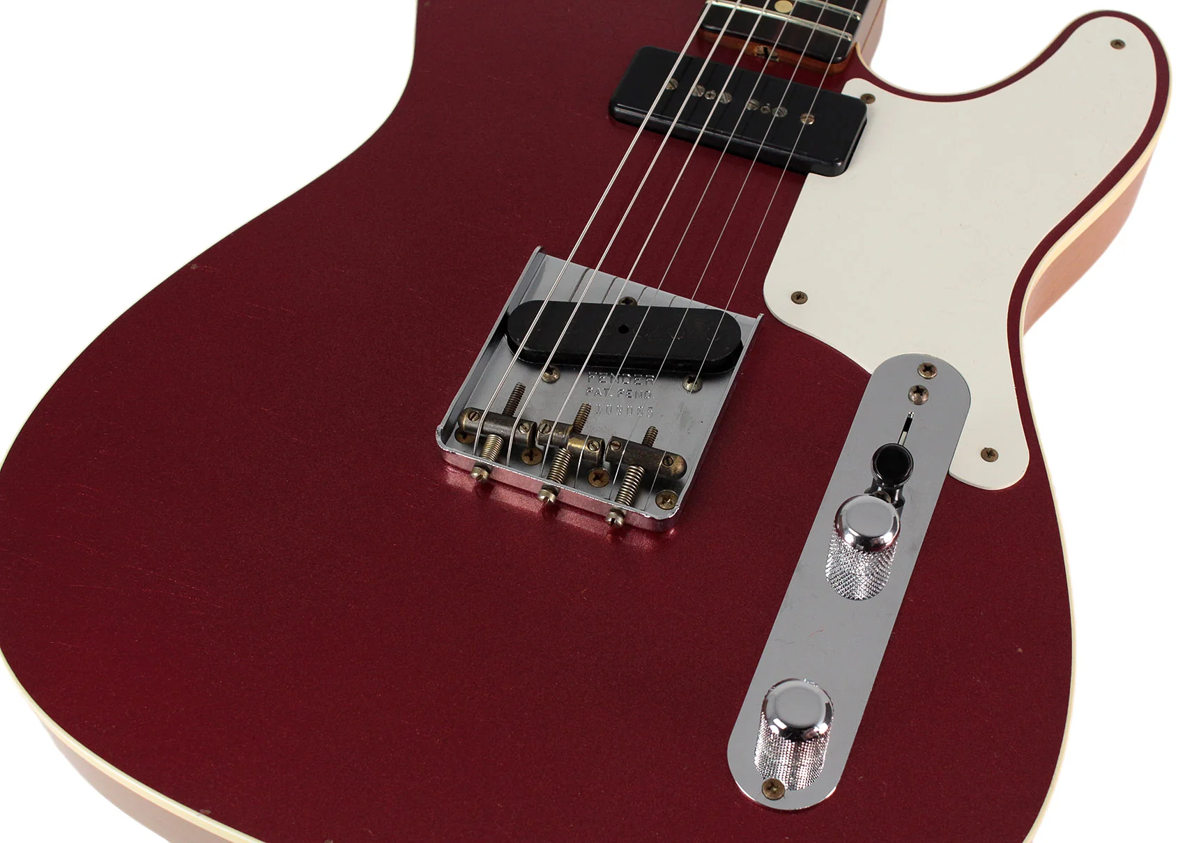 Fender Custom Shop LTD P90 Maho Telecaster, Journeyman Relic, Aged Firemist Red - Image 3