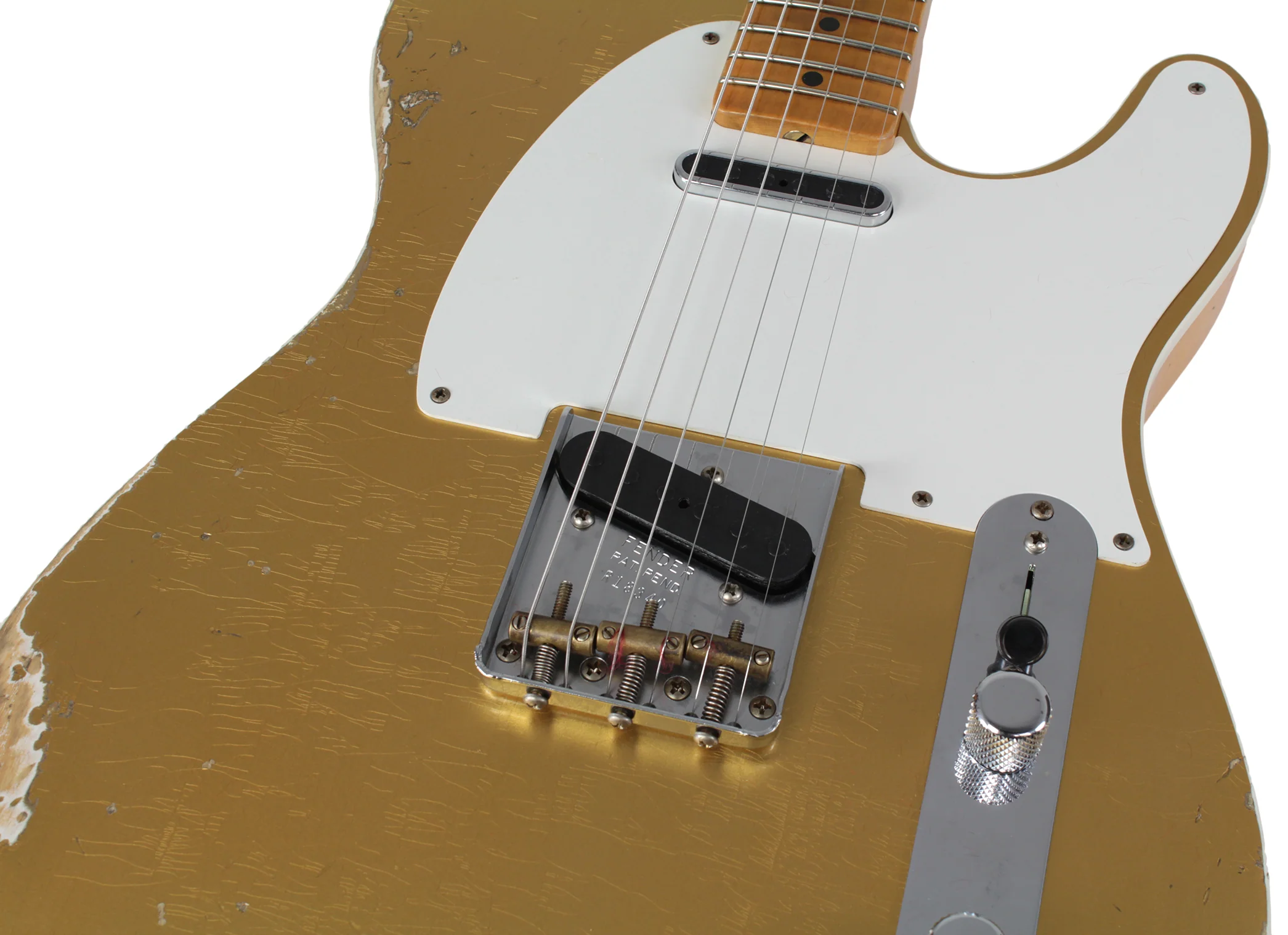 Fender Custom Shop Ltd Relic Double Esquire Special, Amber w/ Aztec Gold - Image 6