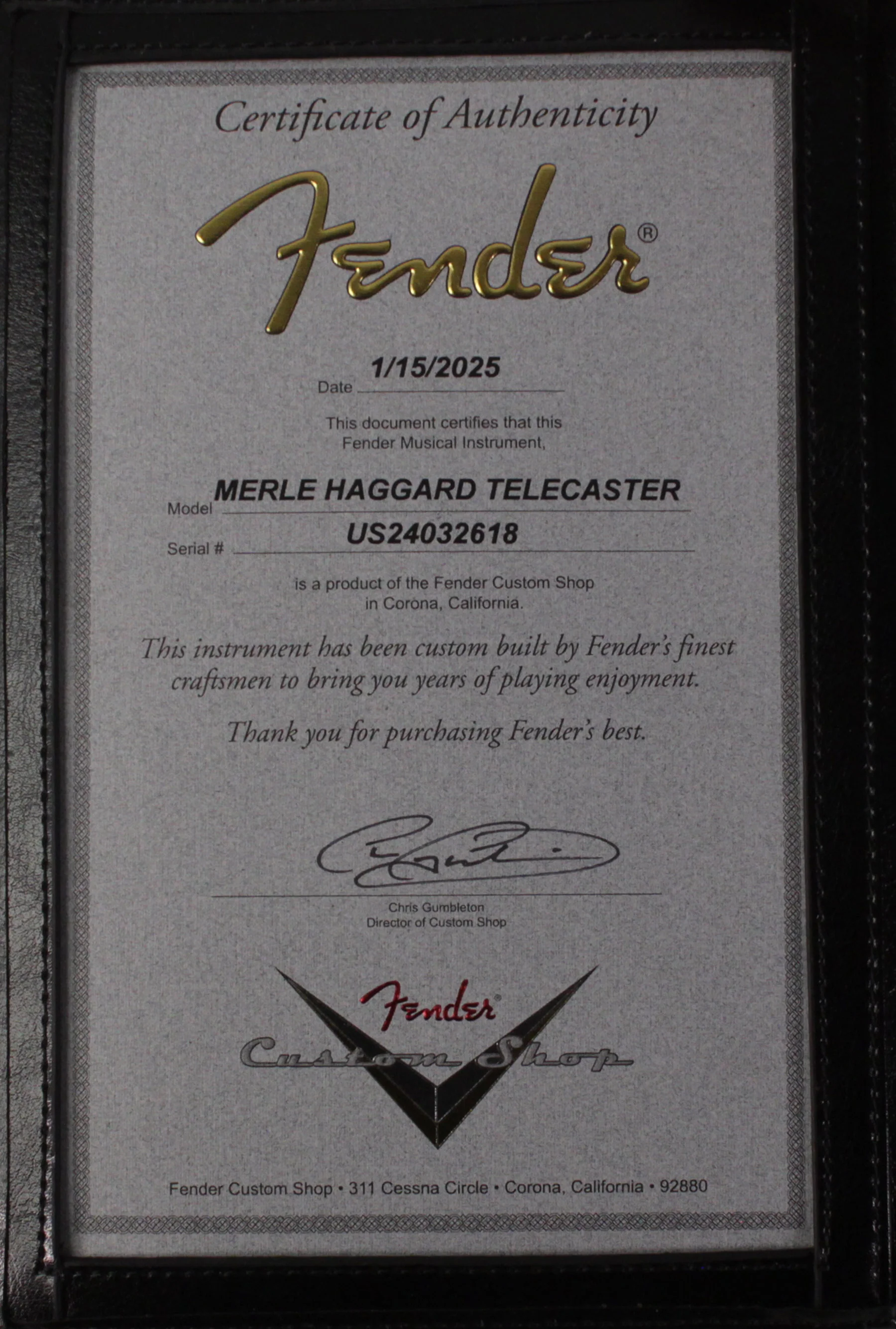 Fender Custom Shop Merle Haggard Signature Telecaster Guitar - Image 9