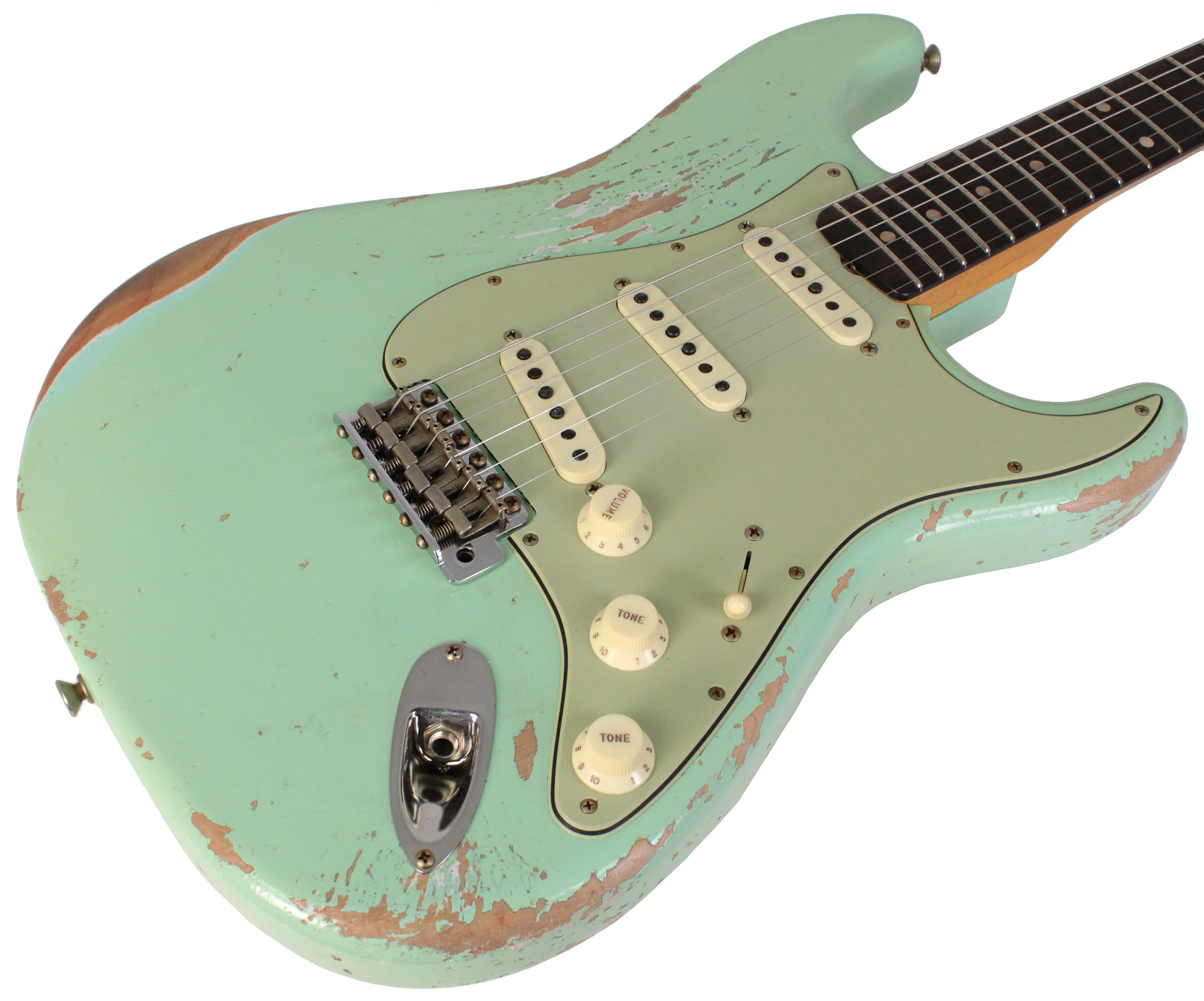 Fender Custom Shop NAMM Limited 1962 Stratocaster, Heavy Relic, Aged Surf Green - Image 2