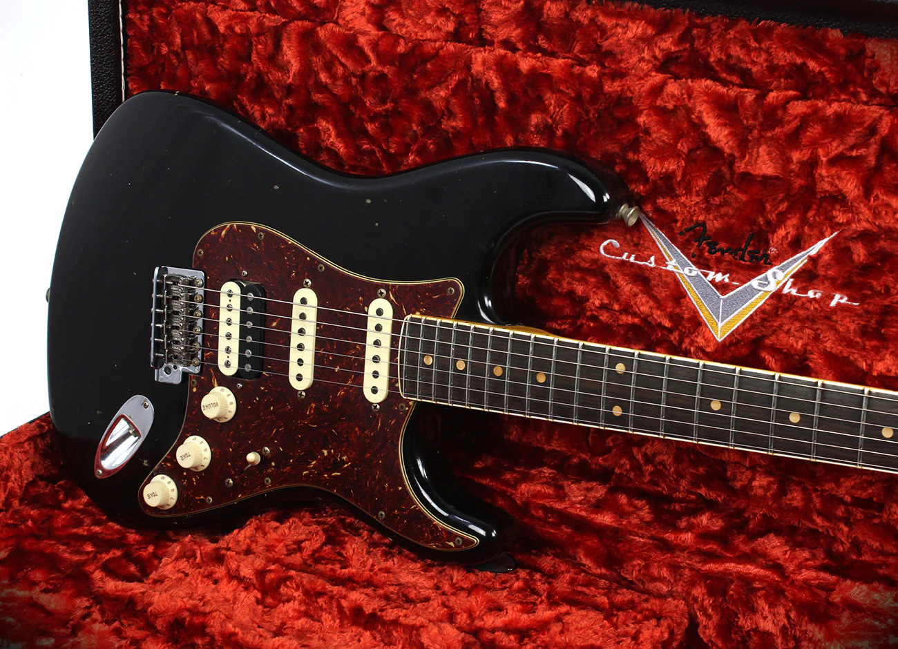 Fender Custom Shop Postmodern Journeyman Relic HSS Strat - Aged Black - Image 12