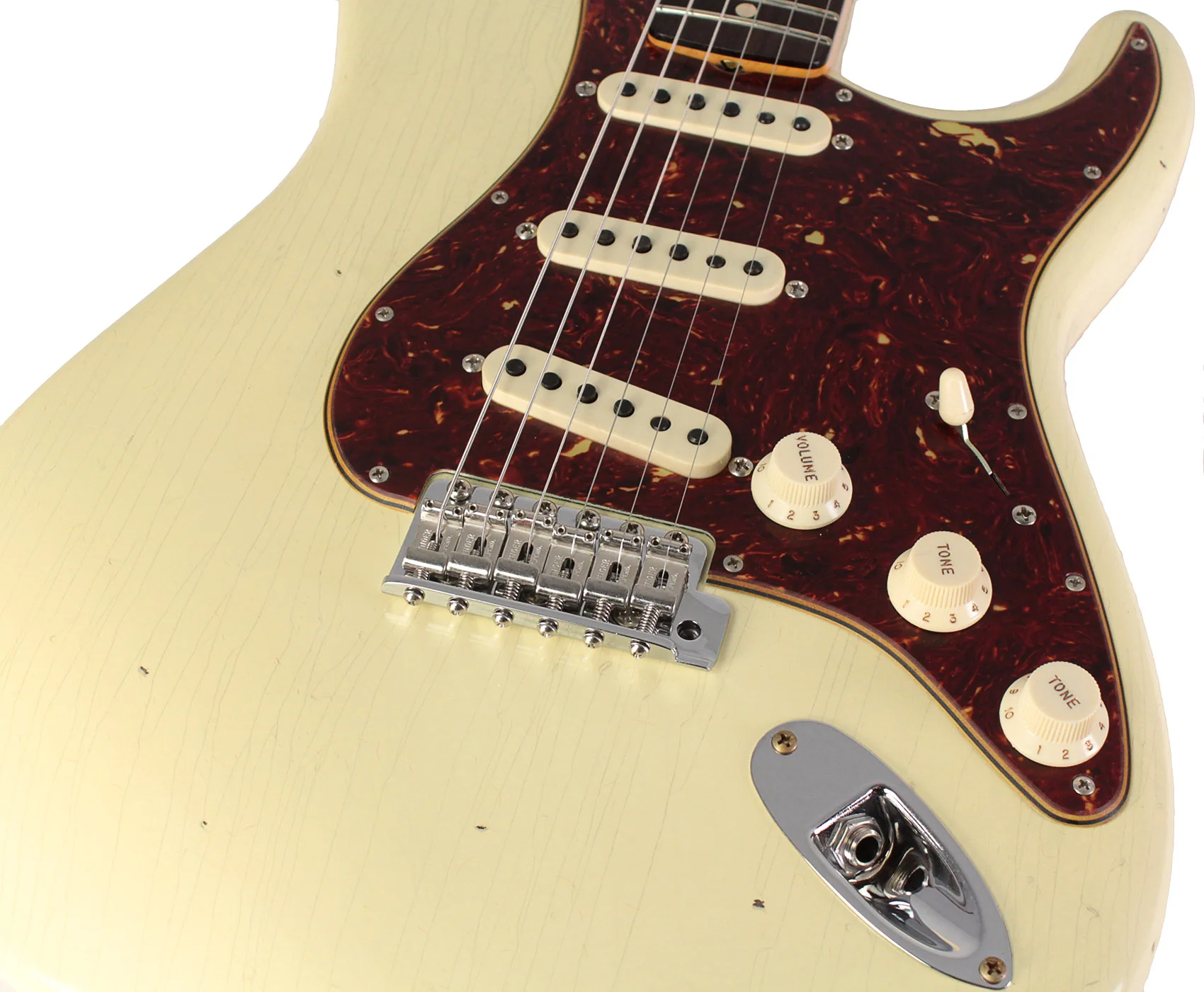 Fender Custom Shop Postmodern Strat Journeyman Relic W/ Cc Hardware, Aged Vintage White - Image 3