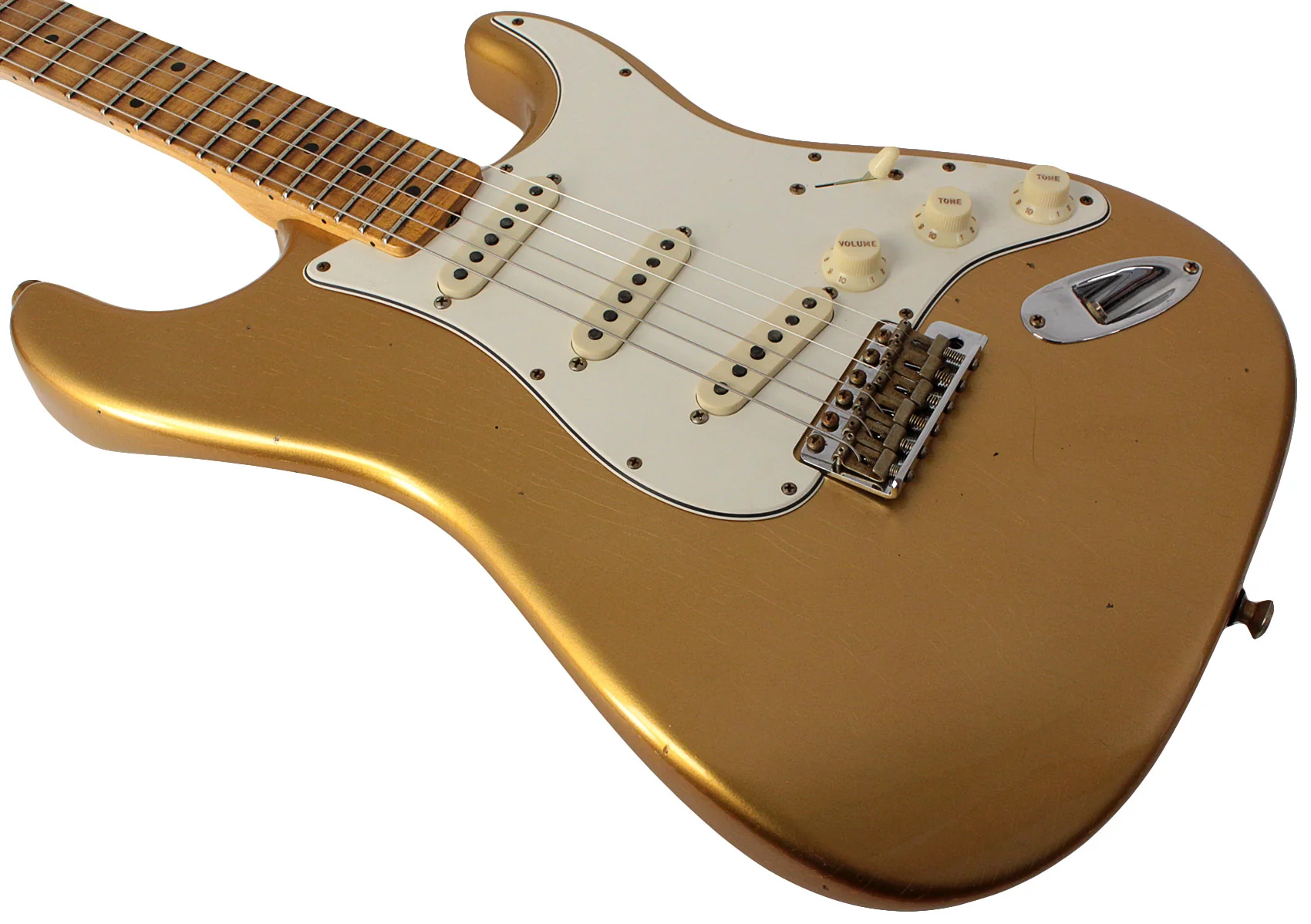 Fender Custom Shop Postmodern Strat Maple, Journeyman Relic, Aged Aztec Gold - Image 4