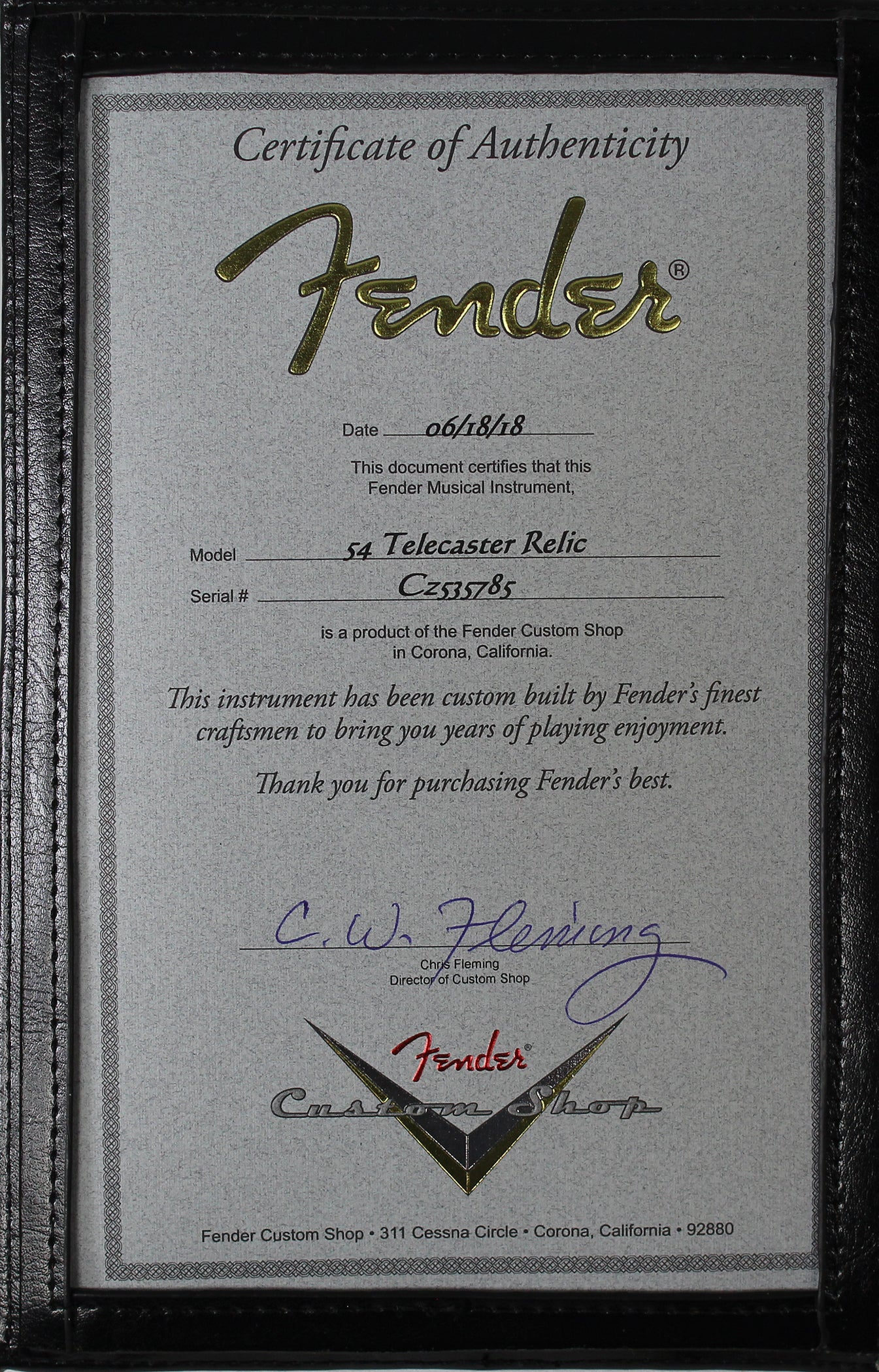 Fender Custom Shop Relic 1954 tele, Aged Black - Image 10