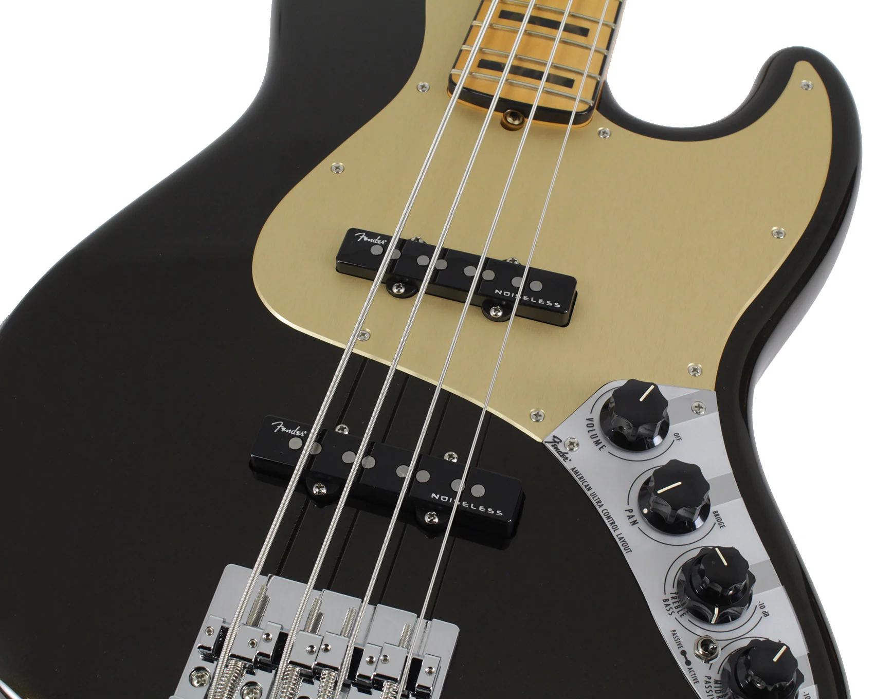 Fender American Ultra Jazz Bass, Maple, Texas Tea - Image 3