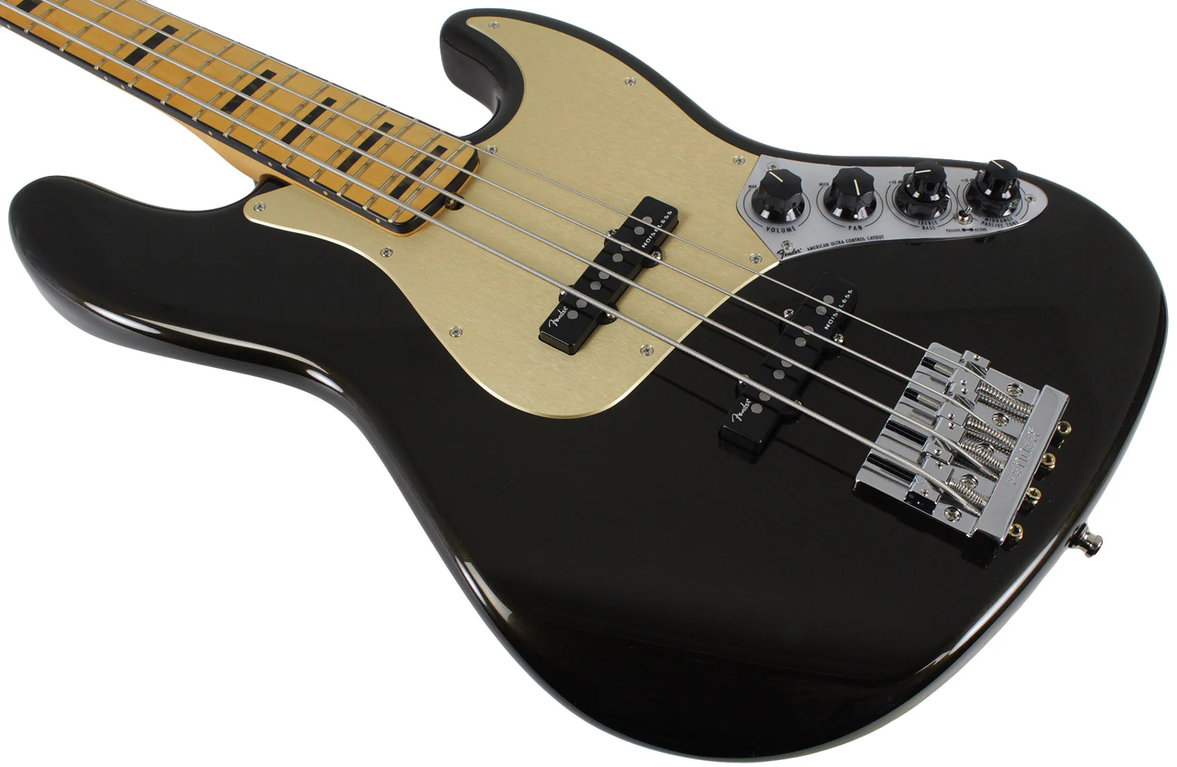 Fender American Ultra Jazz Bass, Maple, Texas Tea - Image 4