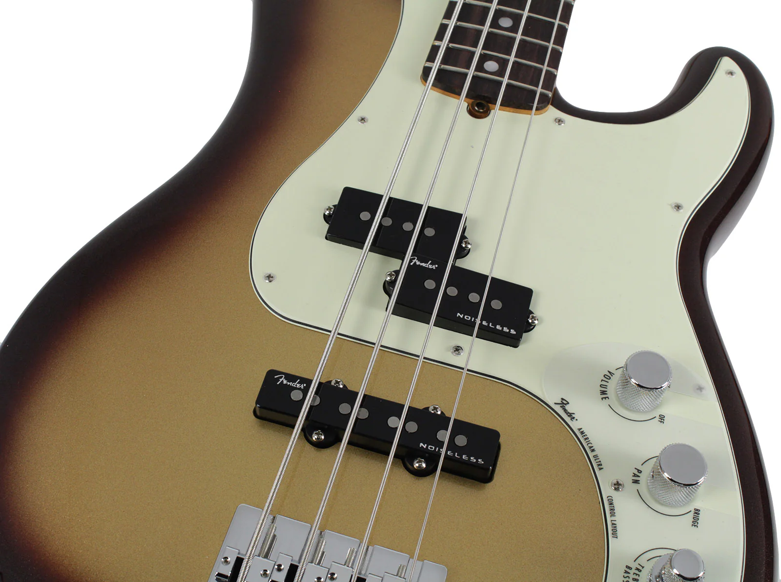 Fender American Ultra Precision Bass, Rosewood, Mocha Burst - Image 3