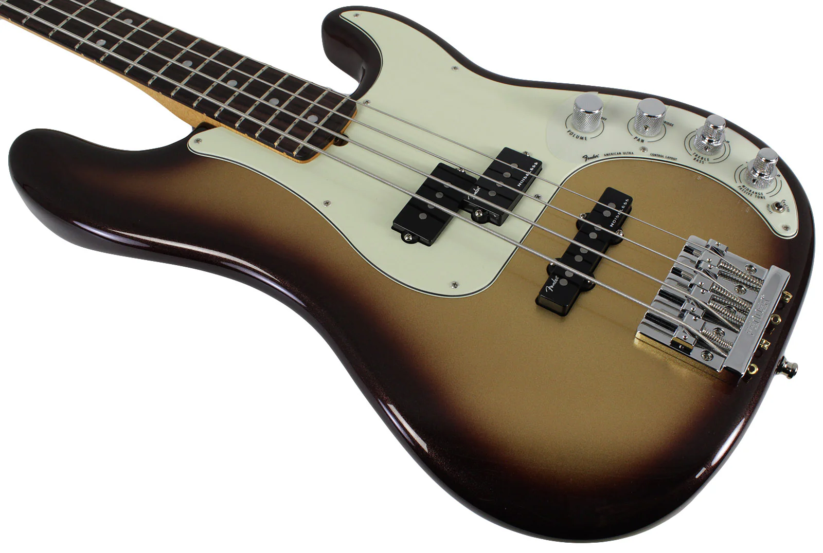 Fender American Ultra Precision Bass, Rosewood, Mocha Burst - Image 4