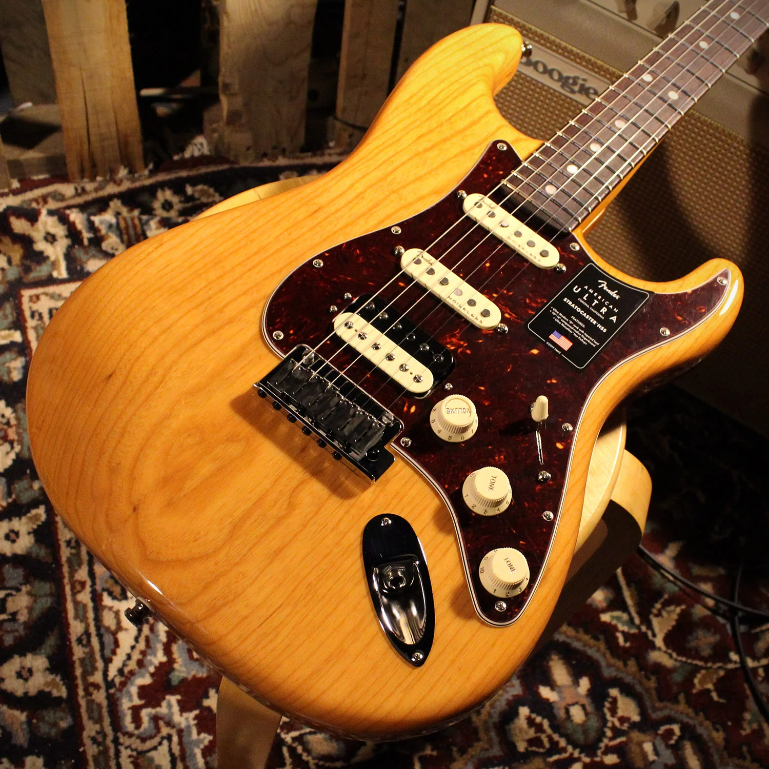 Fender American Ultra Stratocaster HSS, Rosewood, Aged Natural - Image 12