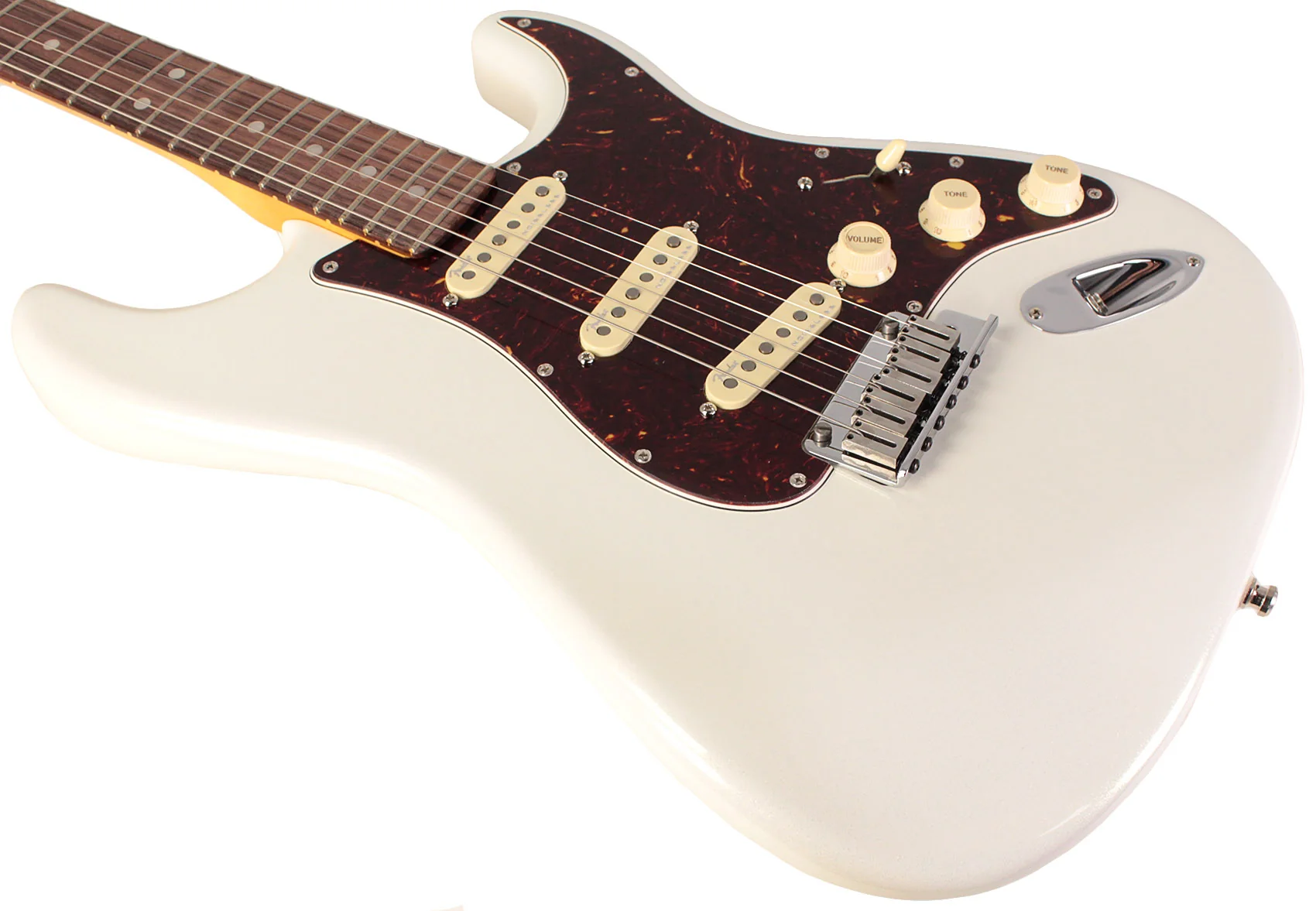 Fender American Ultra Stratocaster, Rosewood, Arctic Pearl - Image 4