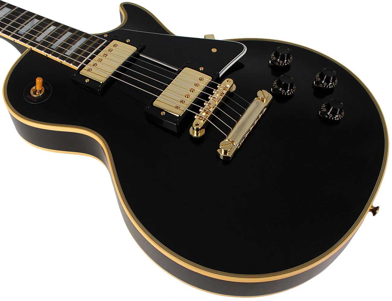 Gibson Custom Shop 1957 Les Paul Custom Reissue Guitar, VOS, Ebony Black - Image 4