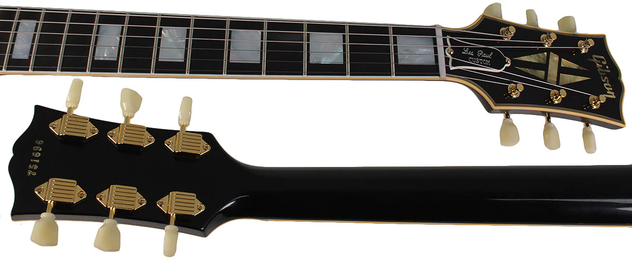 Gibson Custom Shop 1957 Les Paul Custom Reissue Guitar, VOS, Ebony Black - Image 8