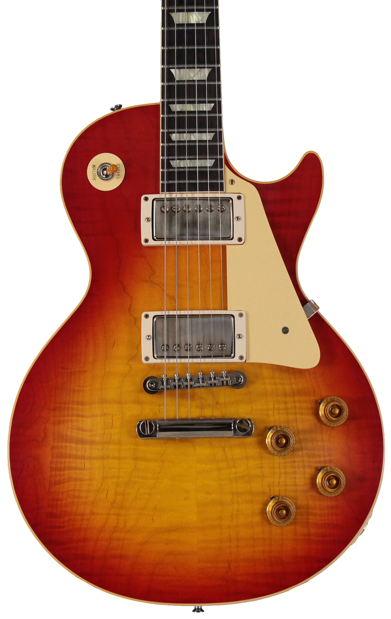 Gibson Custom Shop 1959 Les Paul Standard Reissue Guitar, VOS, Washed Cherry Sunburst - Image 6